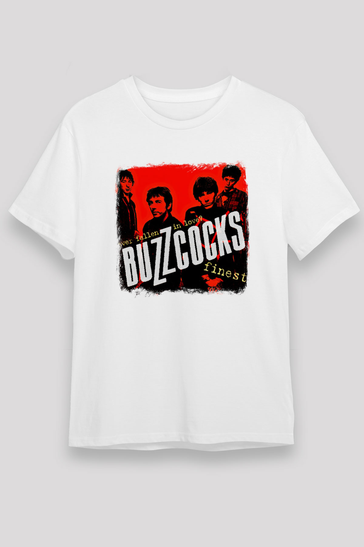 Buzzcocks Baskılı Unisex Beyaz Tişört