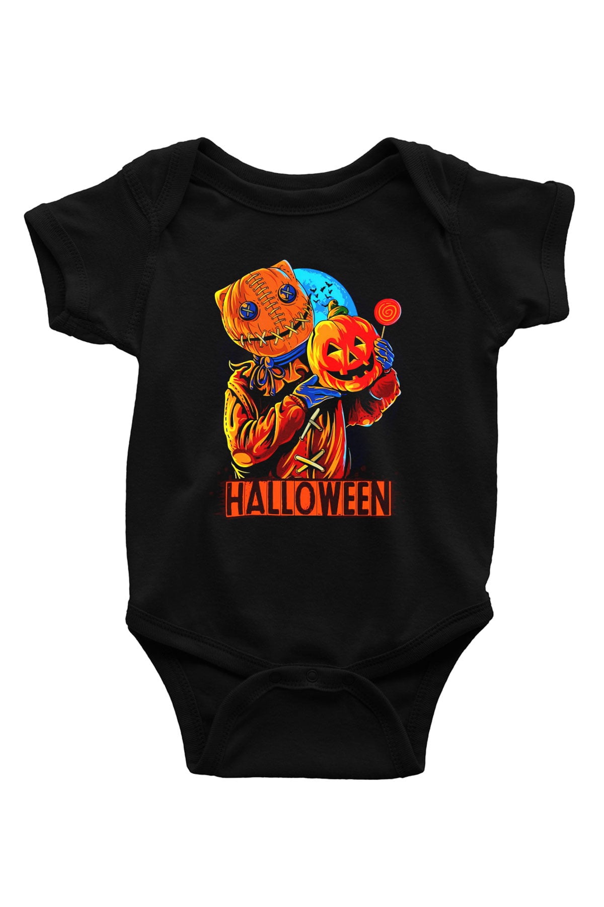Cadılar Bayramı-Halloween Siyah Bebek Body - Zıbın