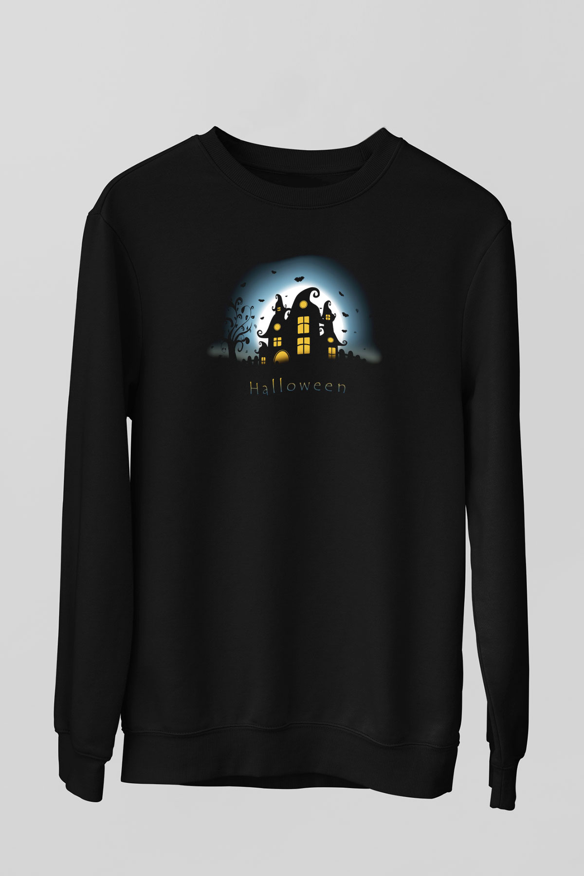 Cadılar Bayramı-Halloween Siyah Unisex Sweatshirt