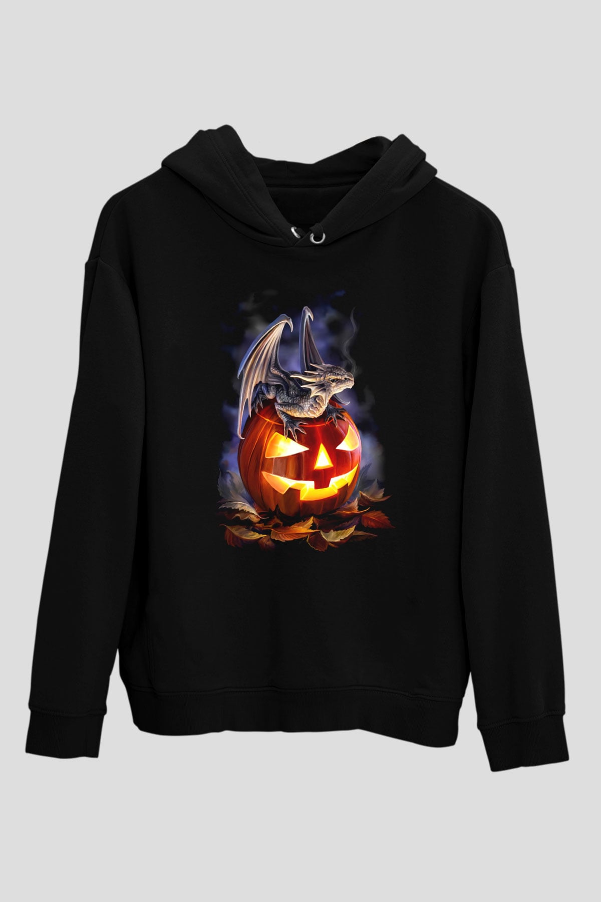 Cadılar Bayramı-Halloween Siyah Unisex Kapüşonlu Sweatshirt