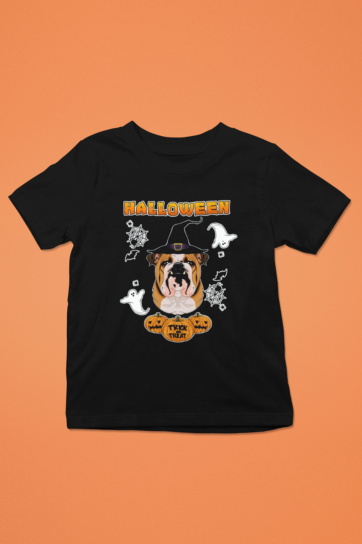Cadılar Bayramı-Halloween Siyah Unisex Çocuk Tişört