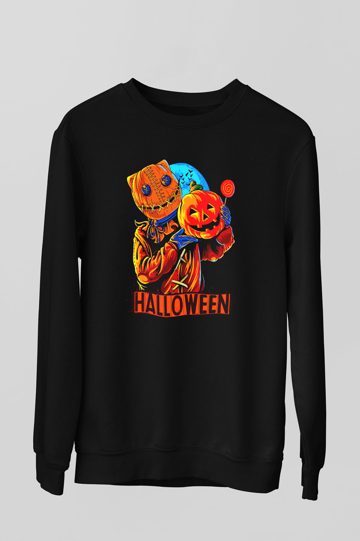 Cadılar Bayramı-Halloween Siyah Unisex Sweatshirt