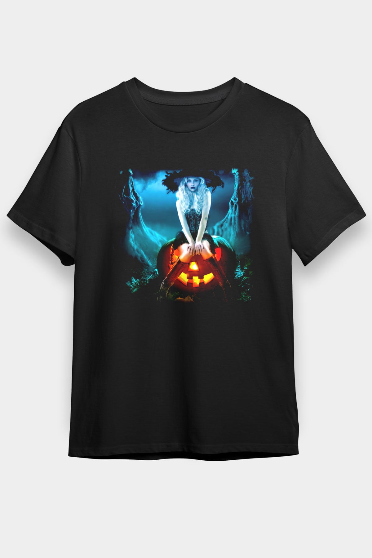 Cadılar Bayramı-Halloween Siyah Unisex Tişört T-Shirt - TişörtFabrikası