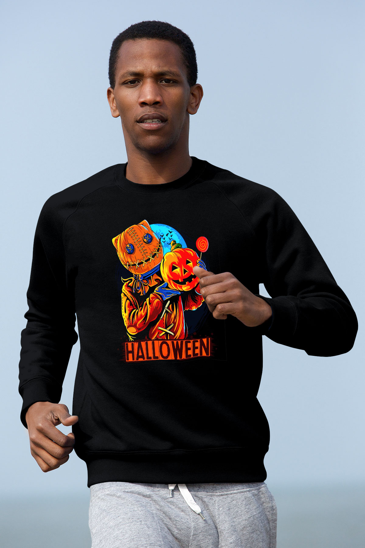 Cadılar Bayramı-Halloween Siyah Unisex Sweatshirt