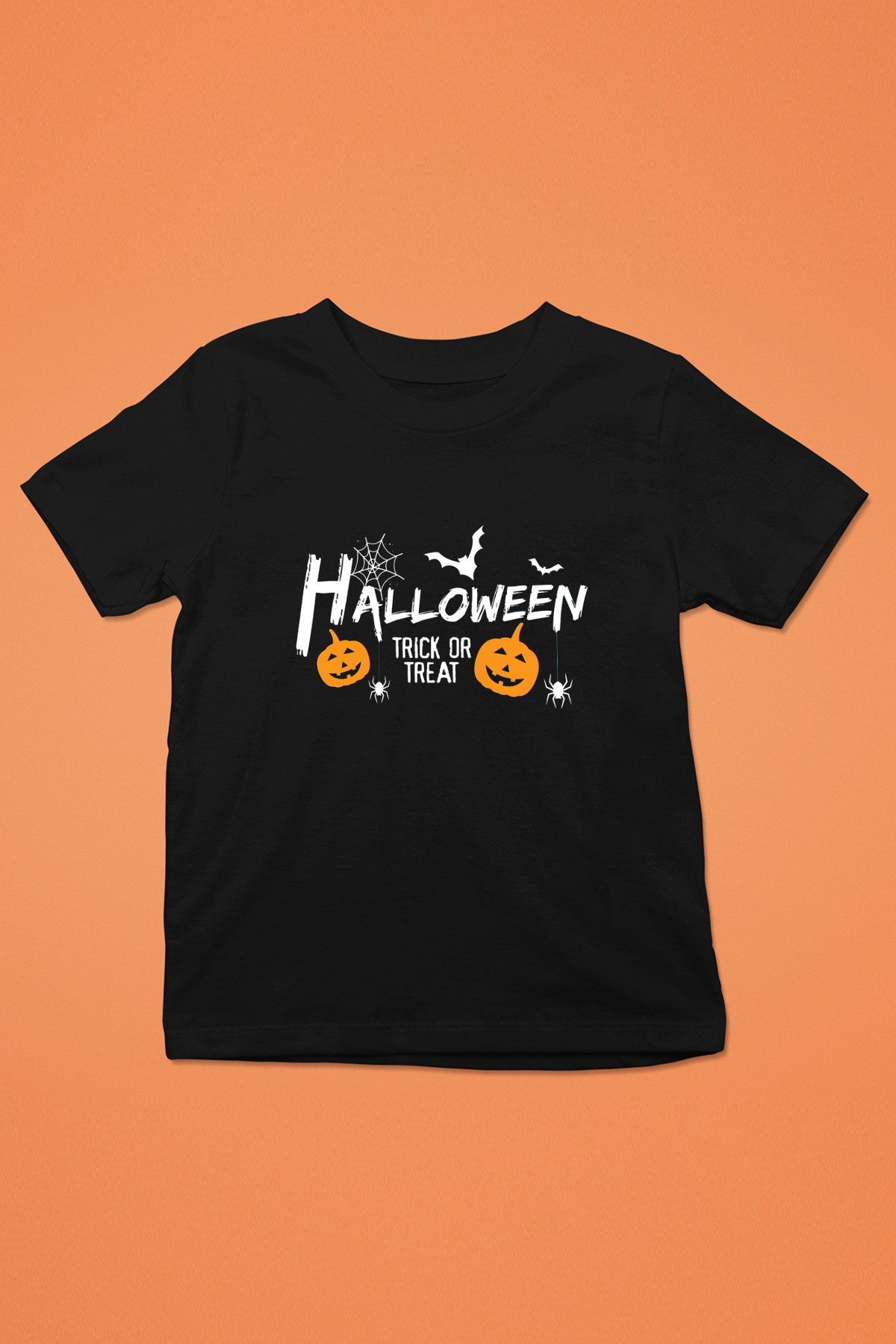 Cadılar Bayramı-Halloween Siyah Unisex Çocuk Tişört