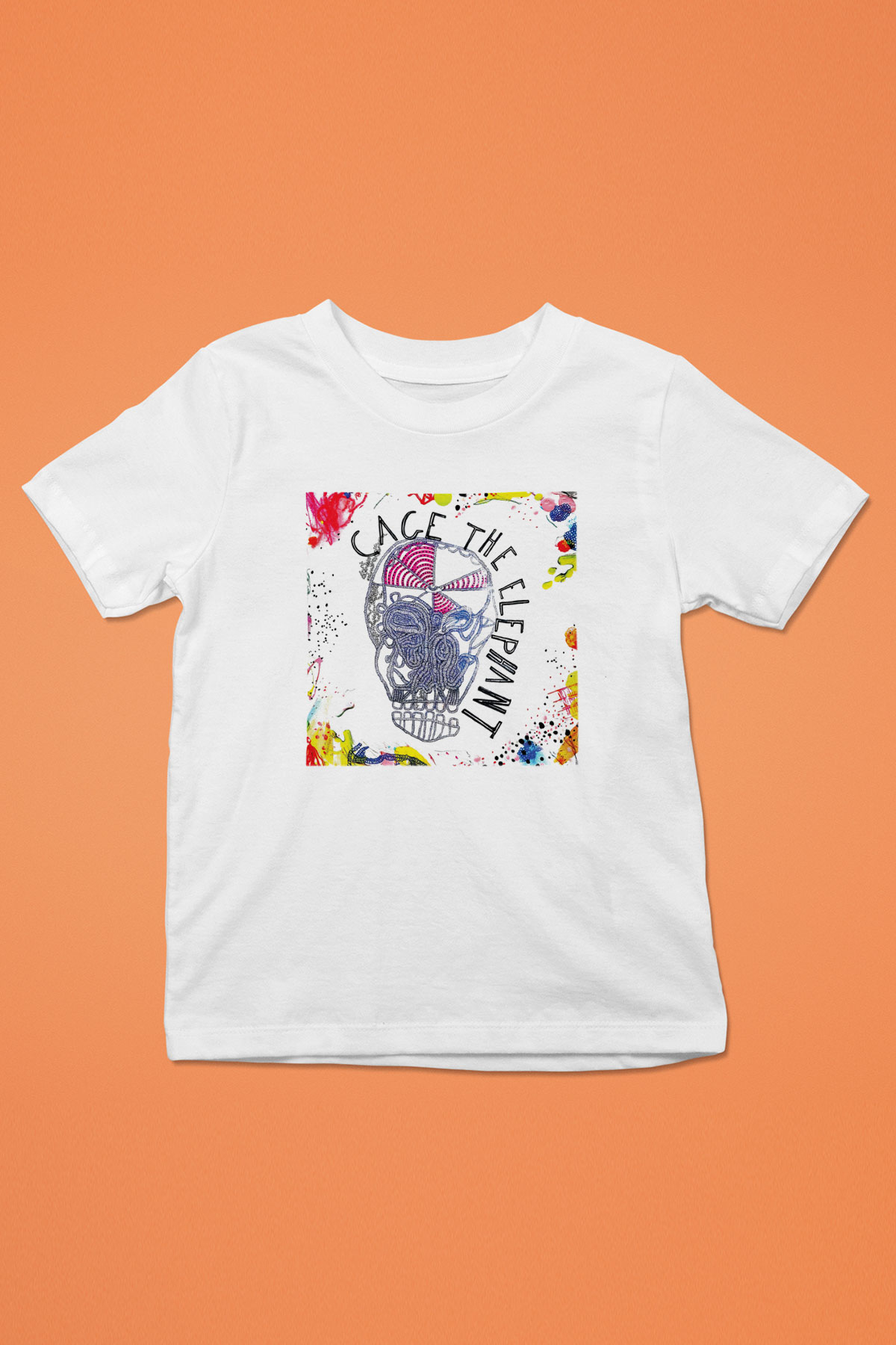 Cage the Elephant Baskılı Beyaz Unisex Çocuk Tişört