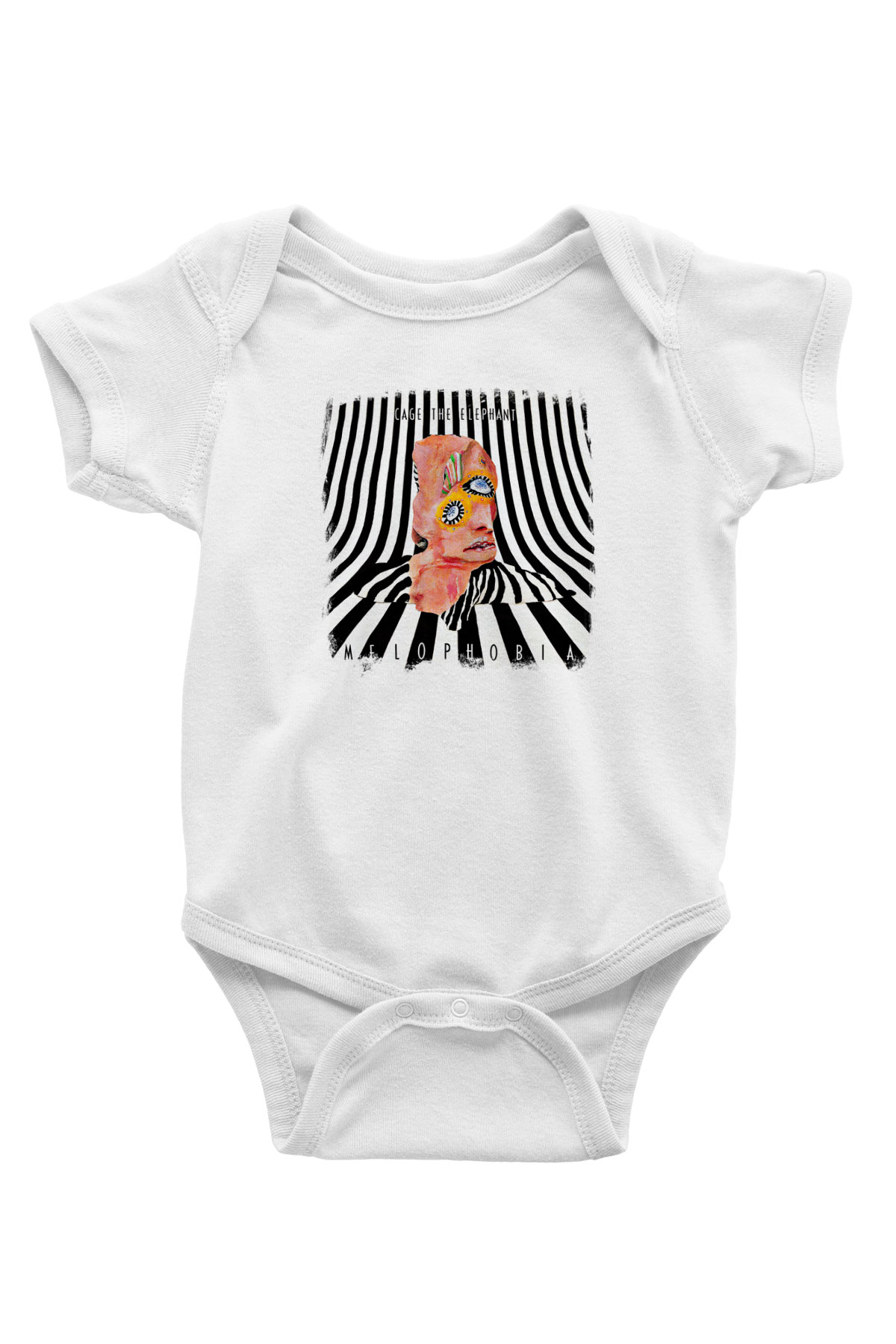 Cage the Elephant Baskılı Unisex Beyaz Bebek Body - Zıbın