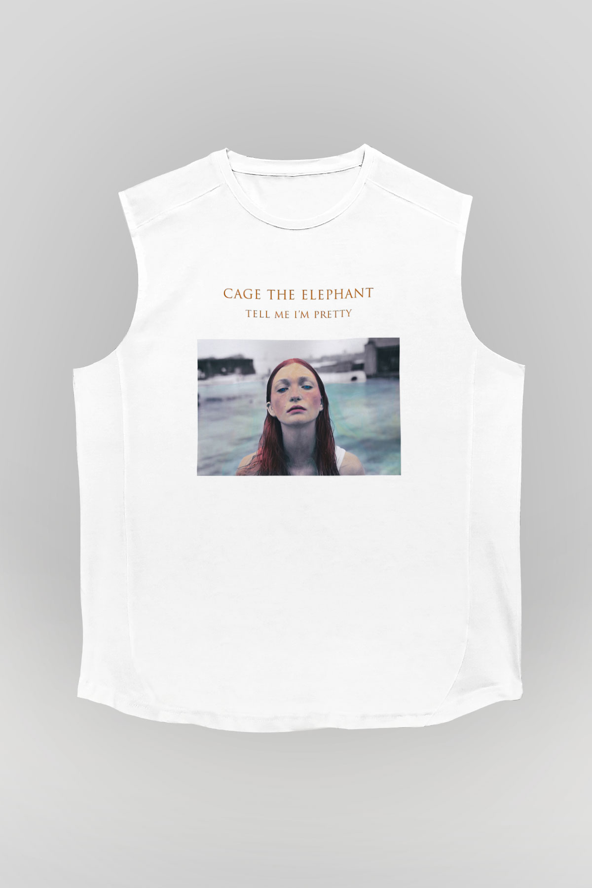 Cage the Elephant Beyaz Unisex Kolsuz Tişört