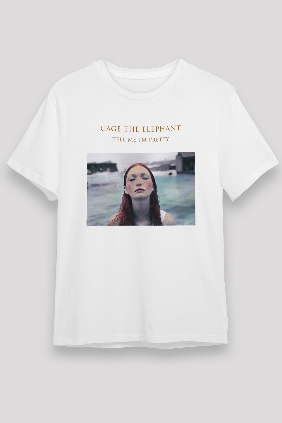 Cage the Elephant Beyaz Unisex Tişört T-Shirt - TişörtFabrikası