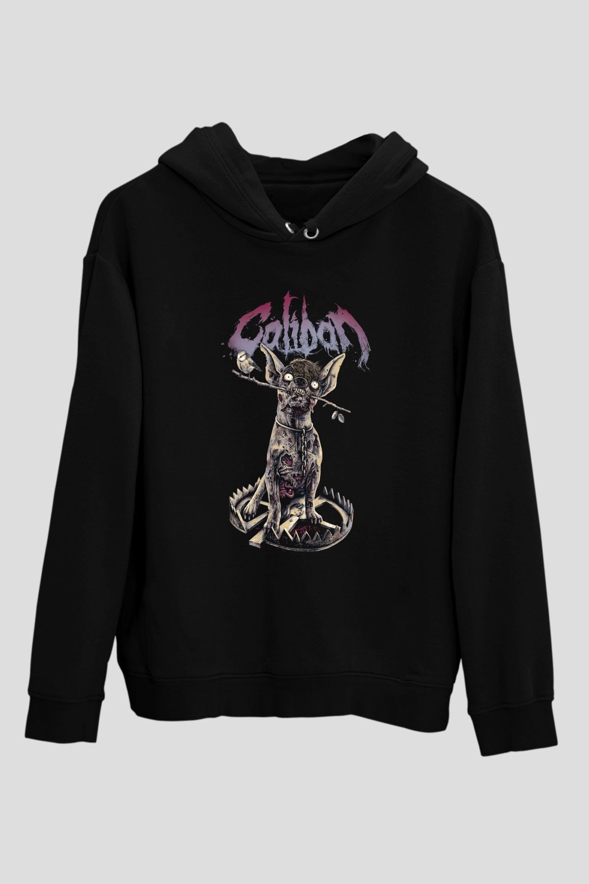 Caliban Siyah Unisex Kapüşonlu Sweatshirt