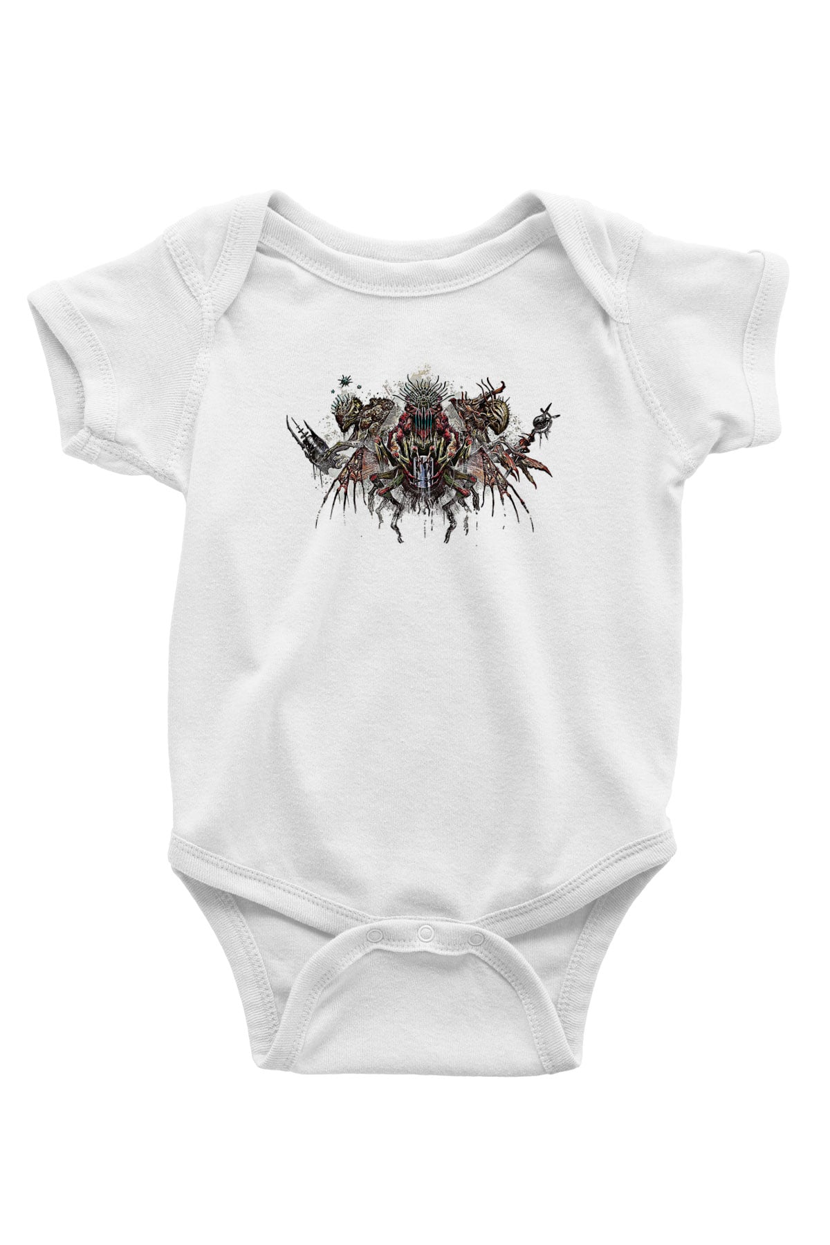 Call Of Ctulhu Baskılı Beyaz Unisex Bebek Body - Zıbın