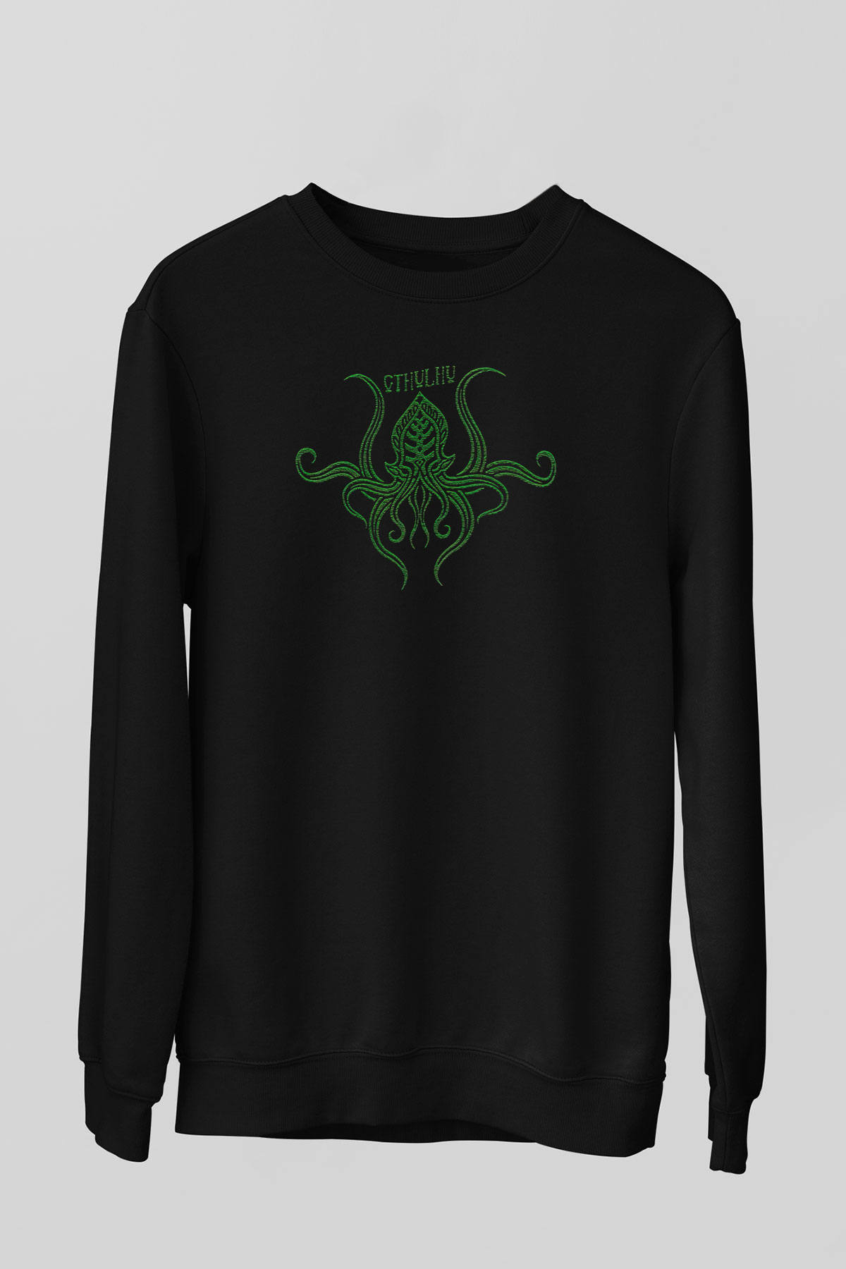Call Of Ctulhu Baskılı Unisex Siyah Sweatshirt