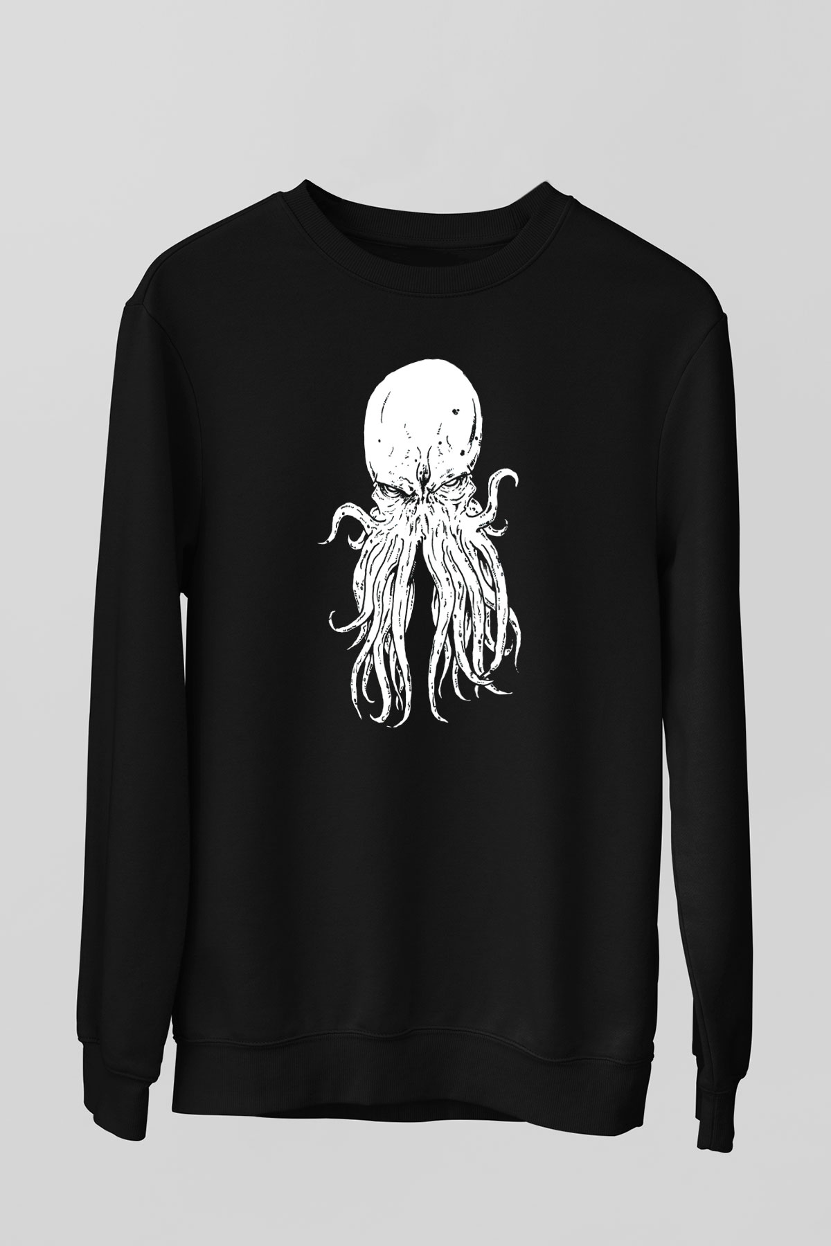 Call Of Ctulhu Baskılı Unisex Siyah Sweatshirt