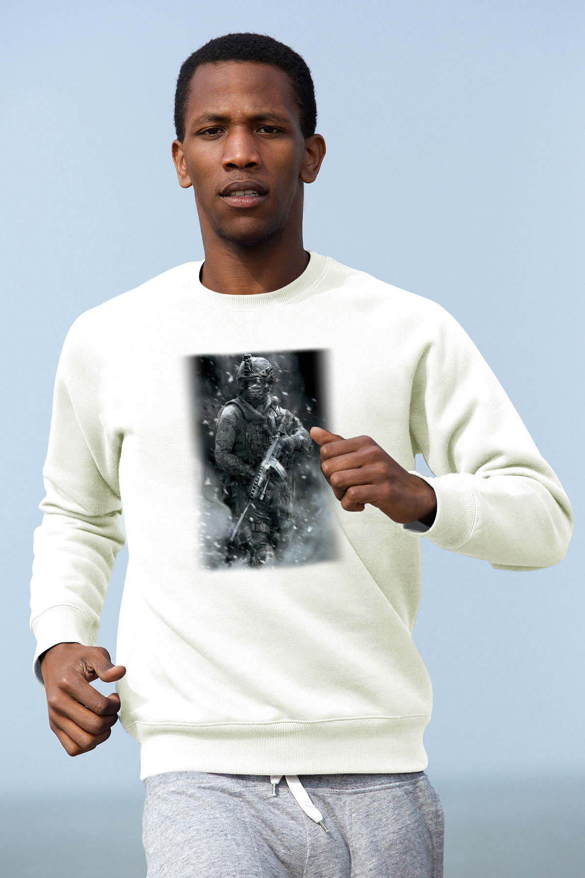 Call of Duty Beyaz Unisex Sweatshirt
