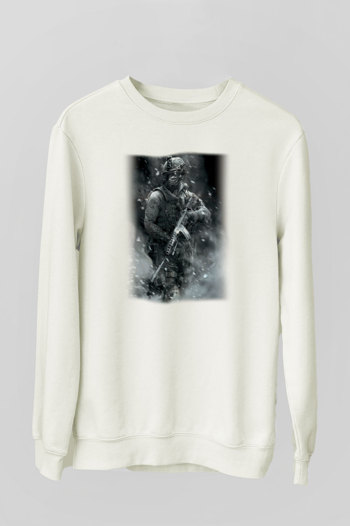 Call of Duty Beyaz Unisex Sweatshirt