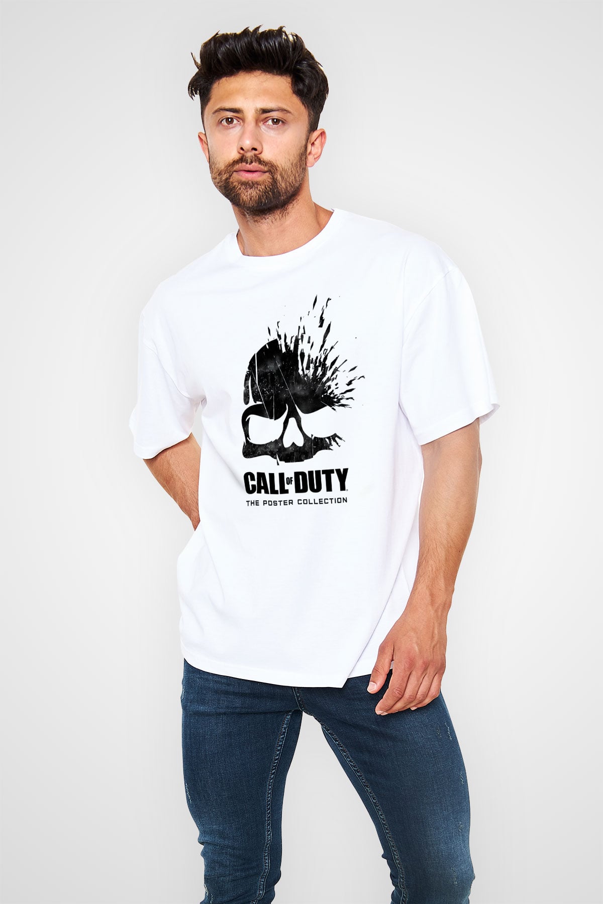 Call of Duty Beyaz Oversize Tişört Oversize T-shirt