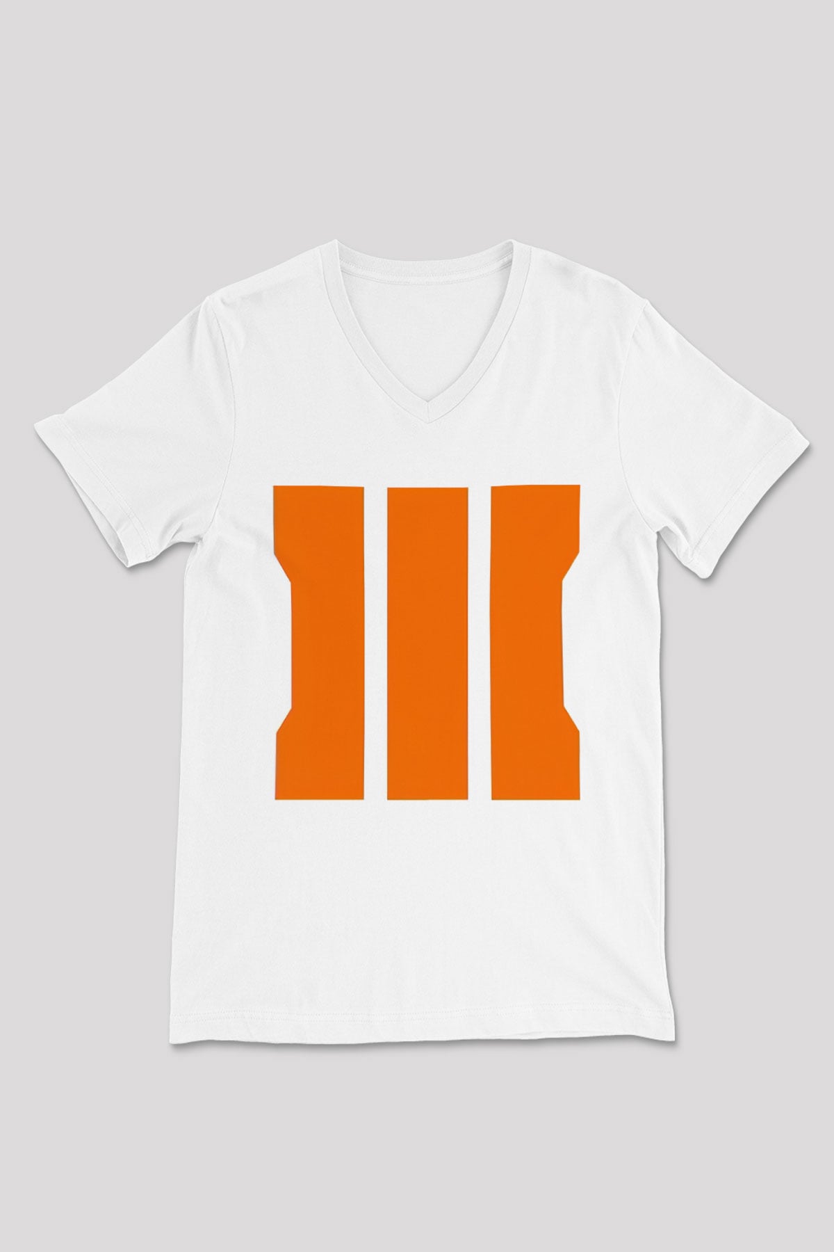 Call of Duty Beyaz Unisex V Yaka Tişört T-Shirt