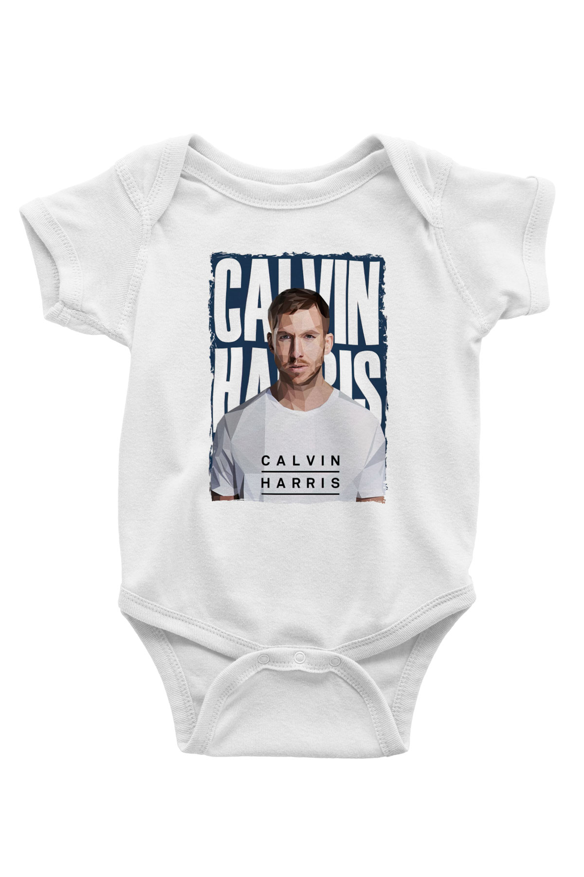 Calvin Harris Beyaz Bebek Body - Zıbın