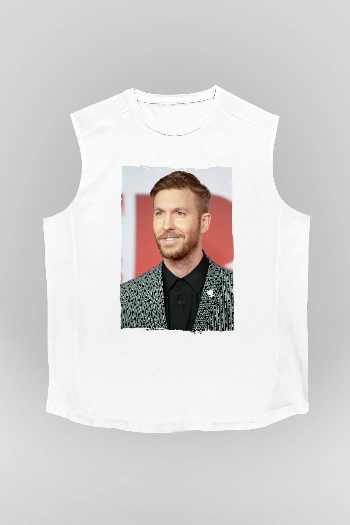 Calvin Harris Beyaz Unisex Kolsuz Tişört