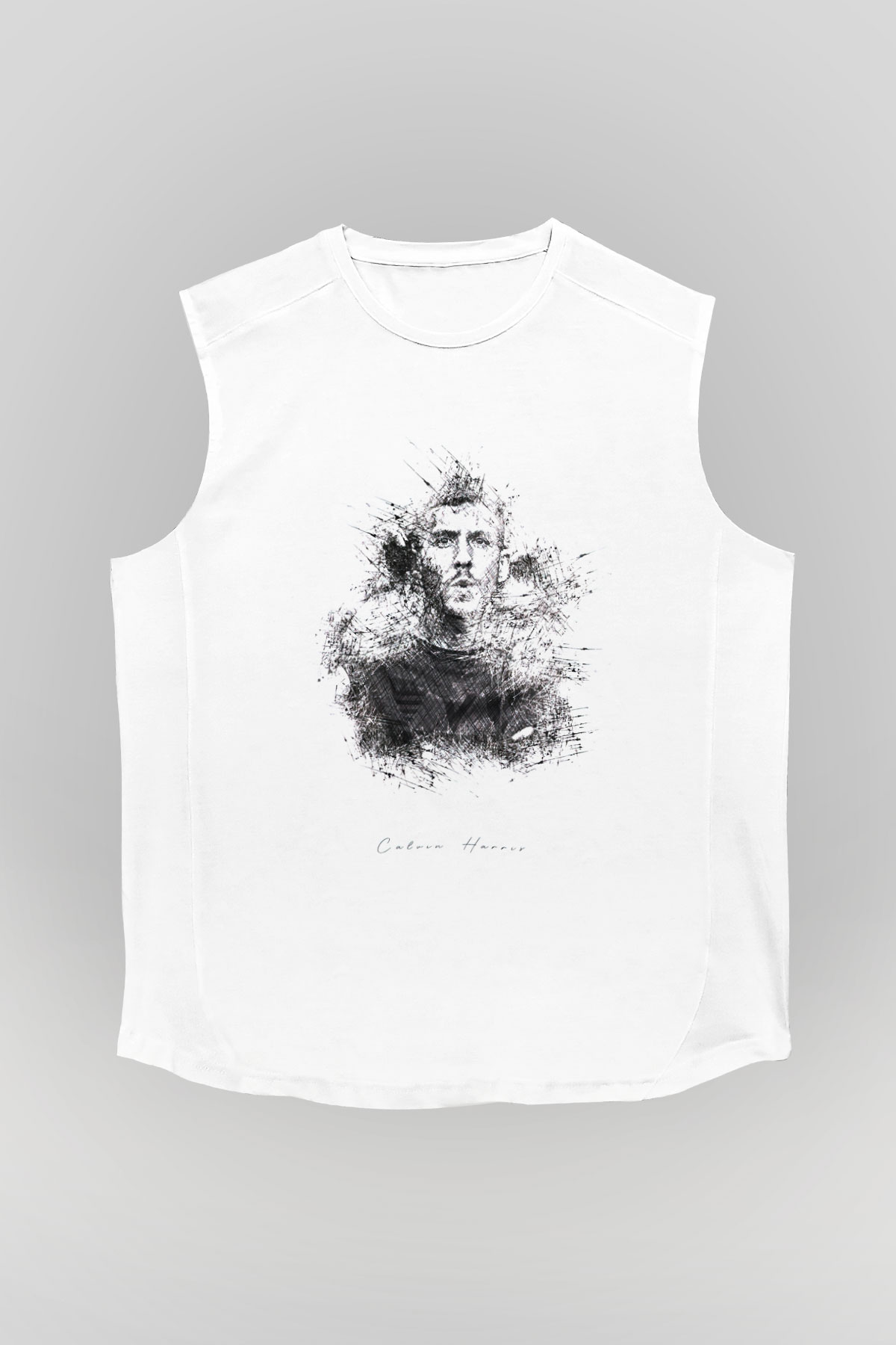 Calvin Harris Beyaz Unisex Kolsuz Tişört