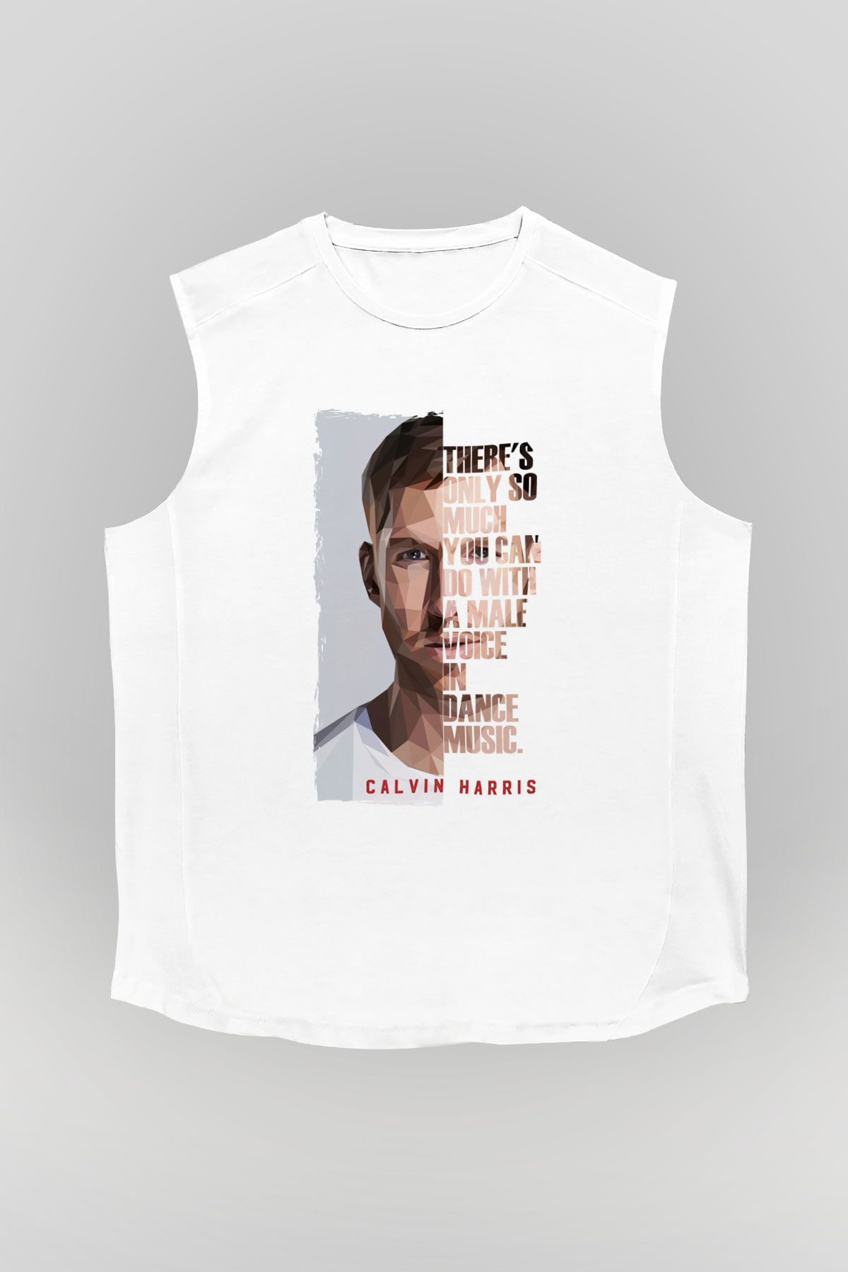 Calvin Harris Beyaz Unisex Kolsuz Tişört