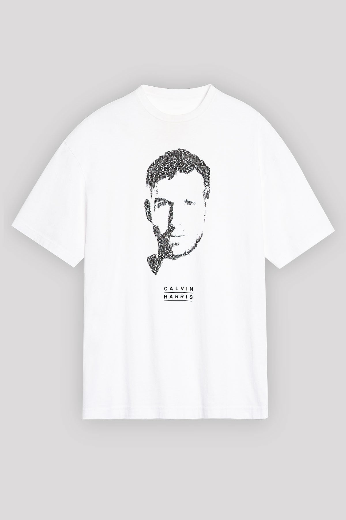 Calvin Harris Beyaz Oversize Tişört Oversize T-shirt - TişörtFabrikası