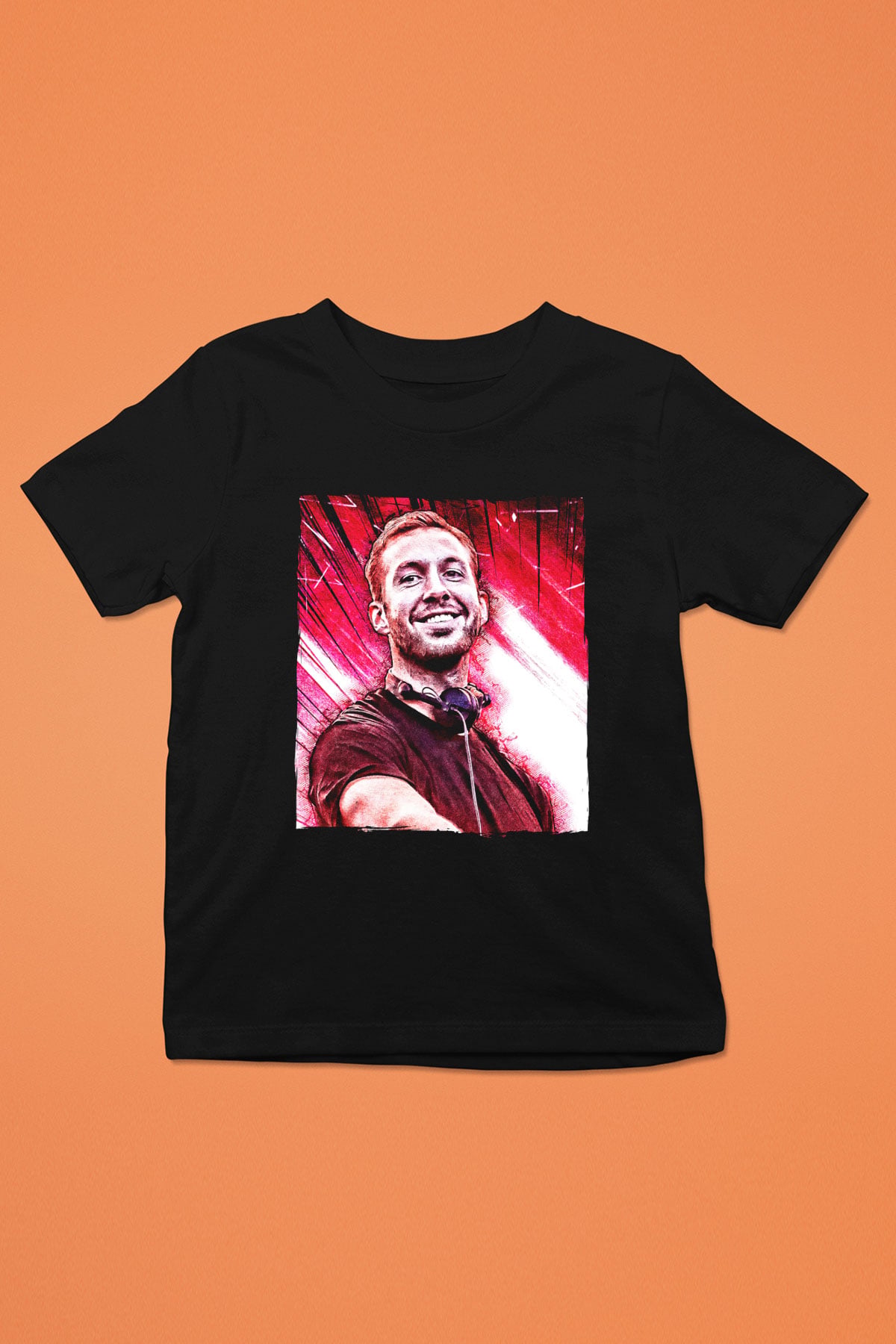 Calvin Harris Siyah Unisex Çocuk Tişört