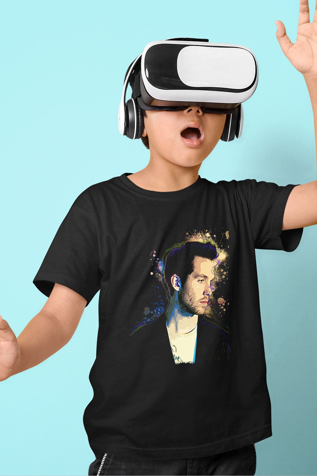 Calvin Harris Siyah Unisex Çocuk Tişört