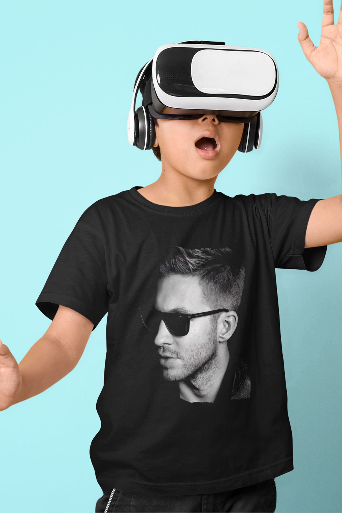 Calvin Harris Siyah Unisex Çocuk Tişört