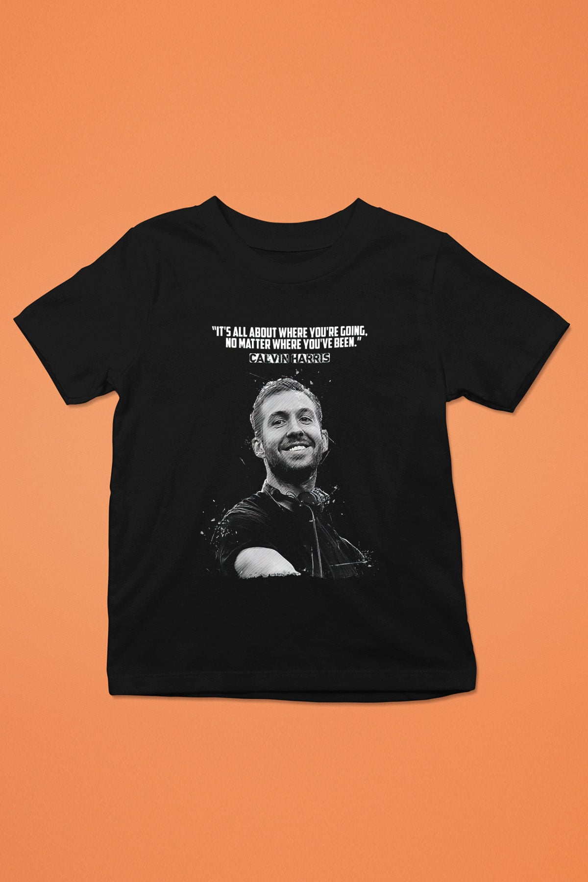 Calvin Harris Siyah Unisex Çocuk Tişört