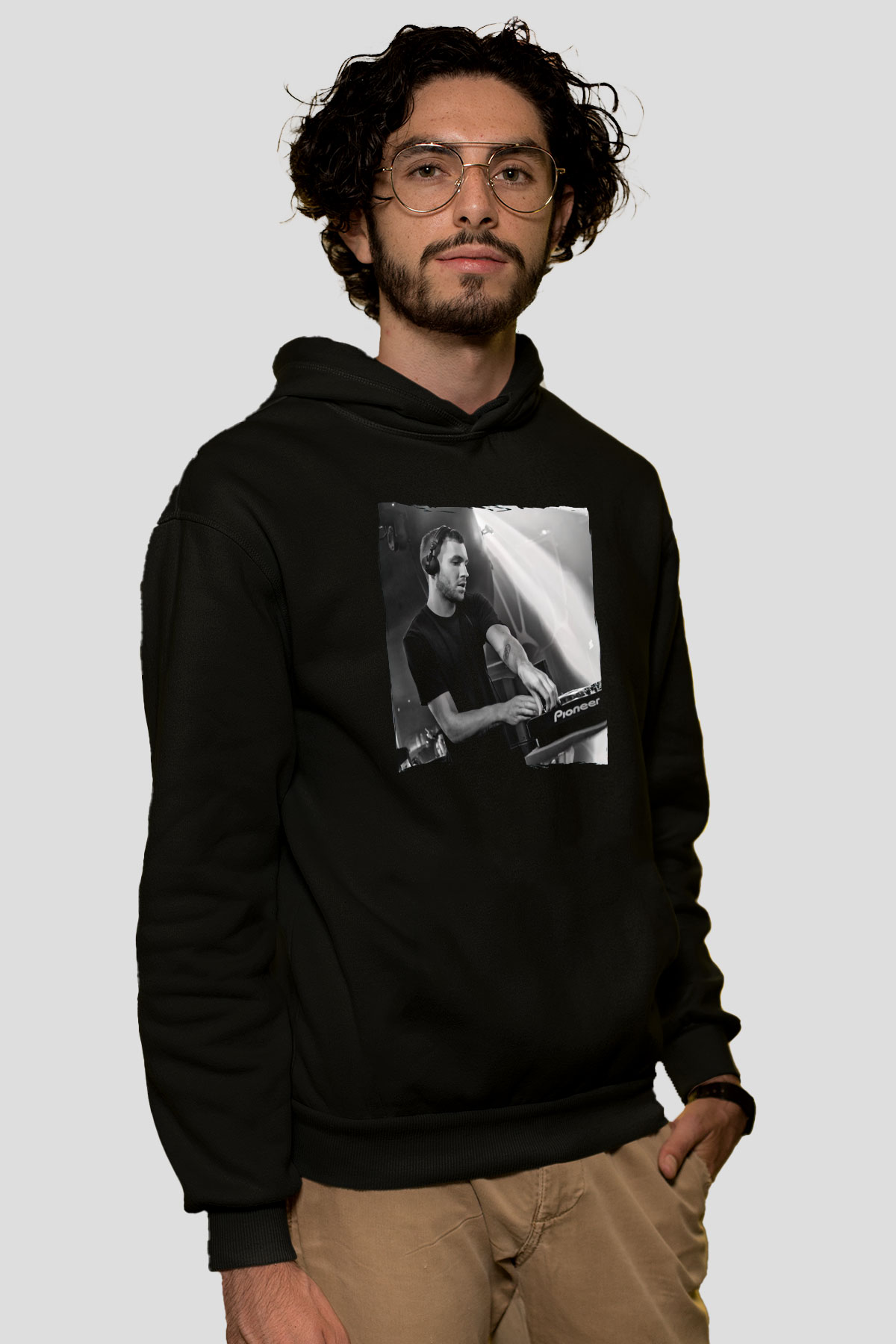 Calvin Harris Siyah Unisex Kapüşonlu Sweatshirt