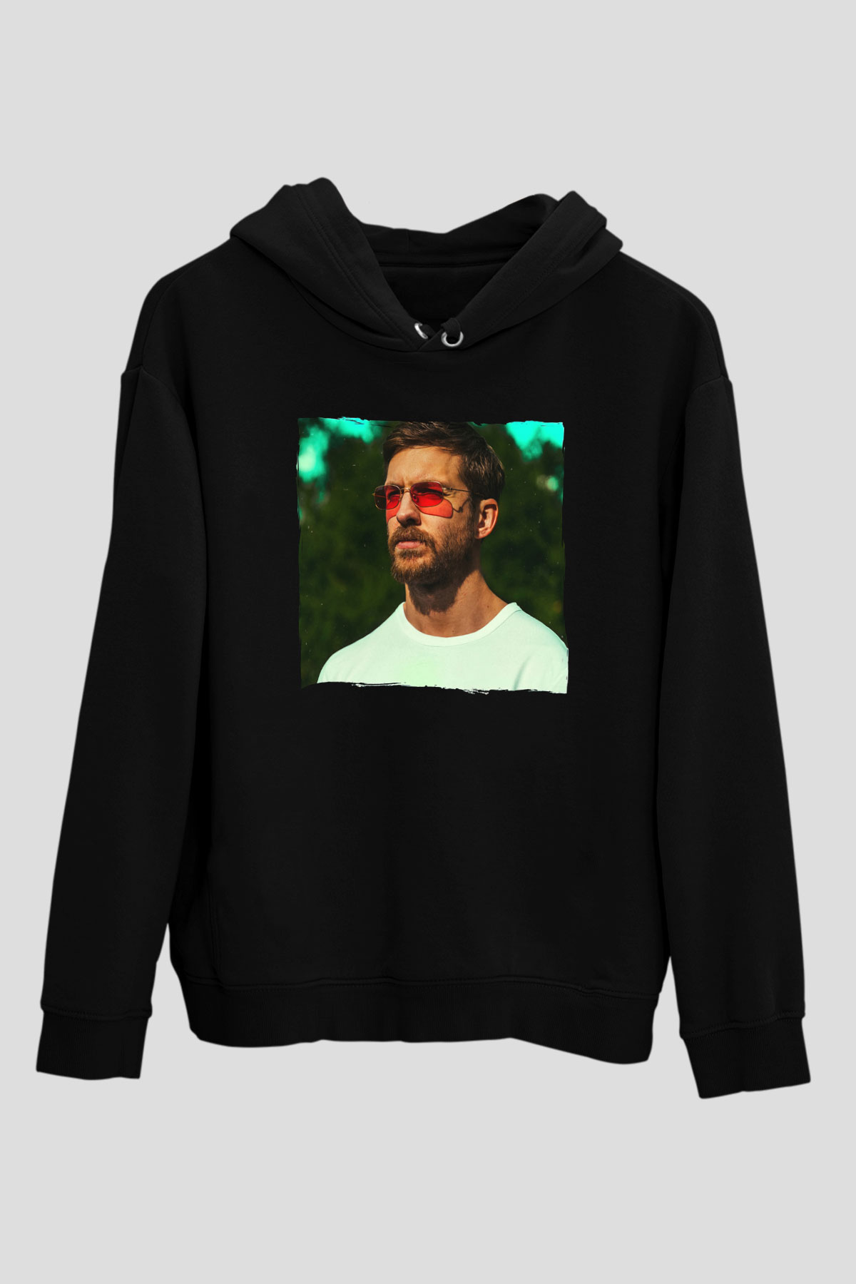 Calvin Harris Siyah Unisex Kapüşonlu Sweatshirt