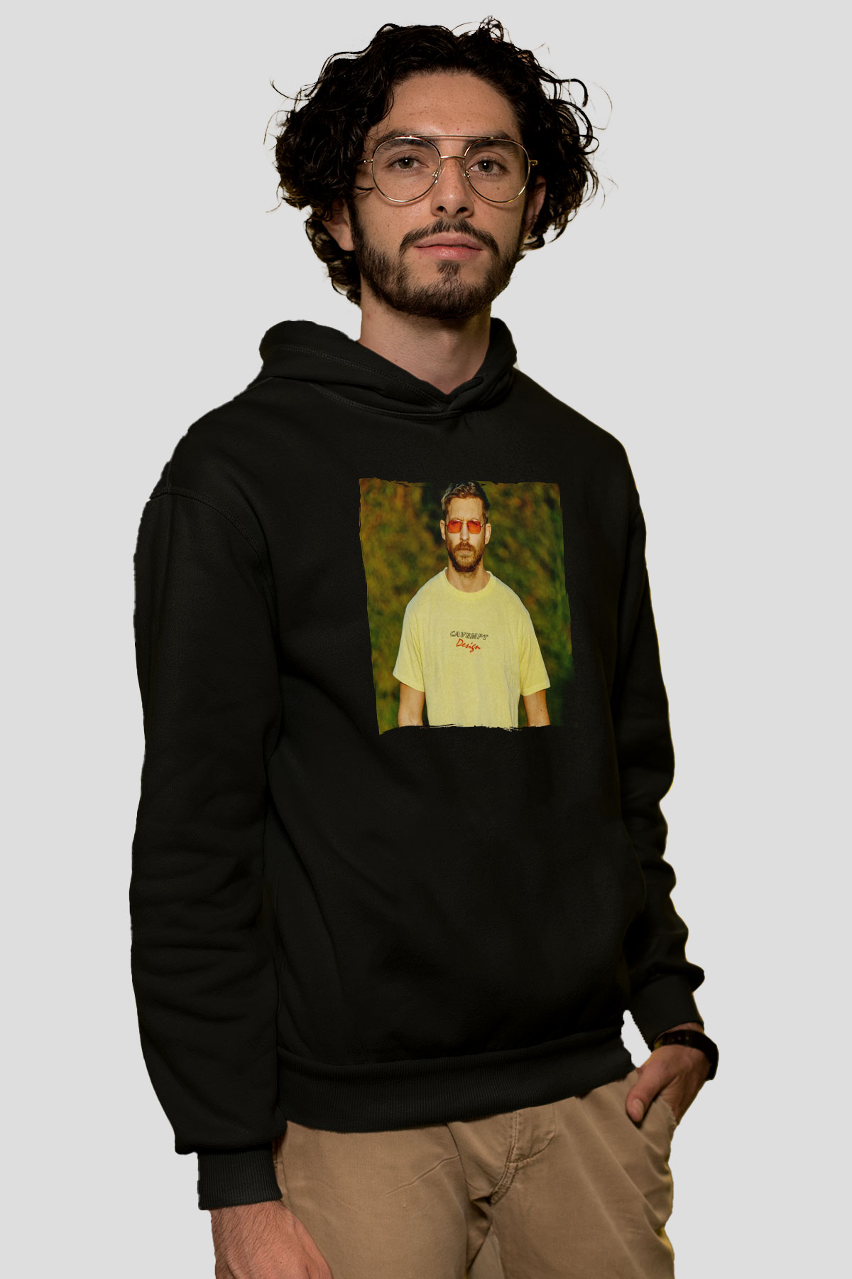 Calvin Harris Siyah Unisex Kapüşonlu Sweatshirt