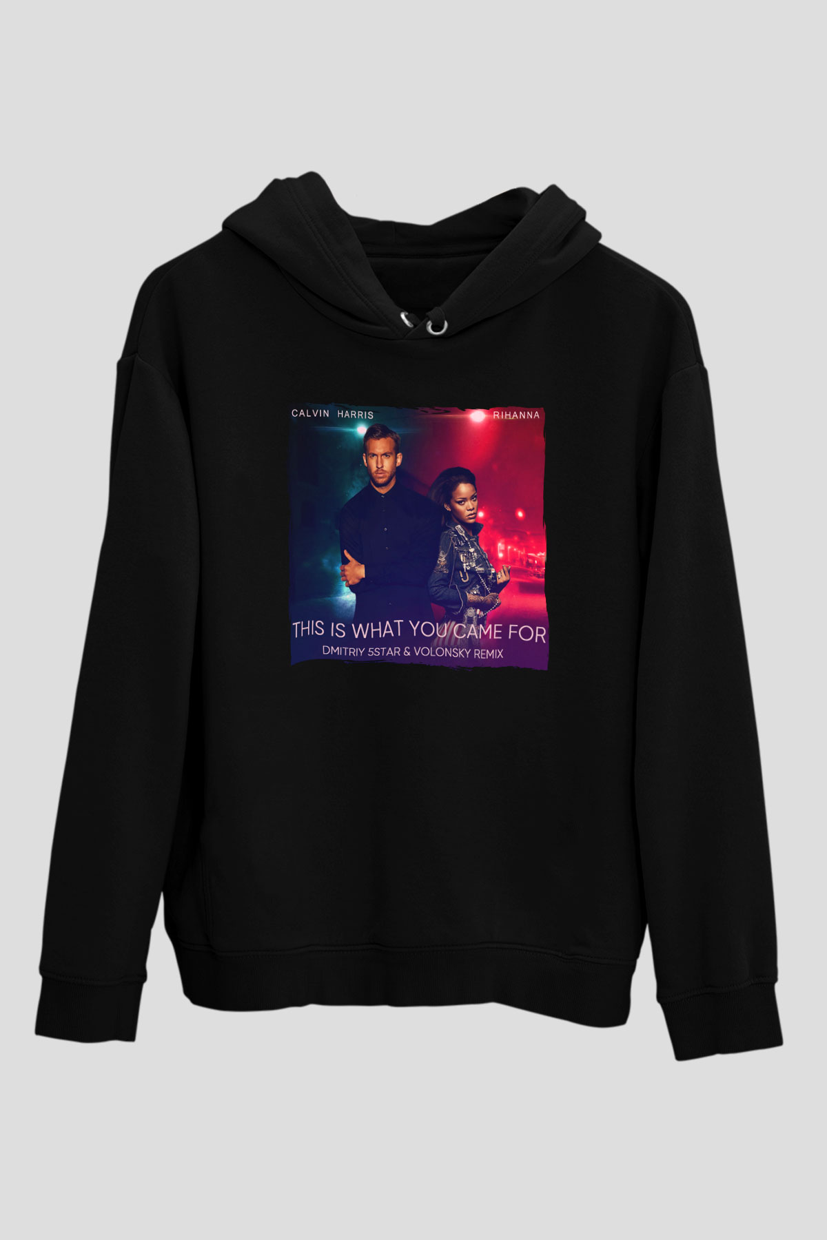 Calvin Harris Siyah Unisex Kapüşonlu Sweatshirt