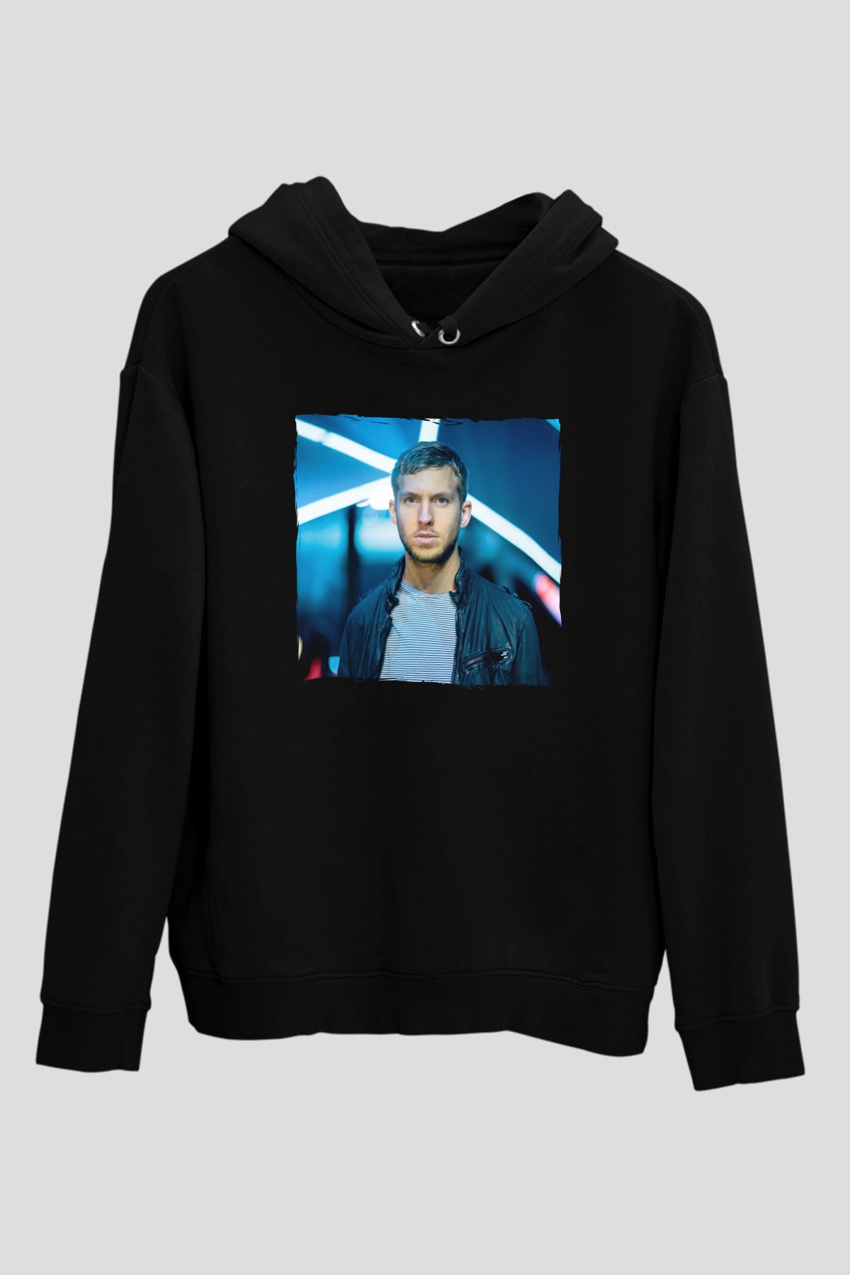 Calvin Harris Siyah Unisex Kapüşonlu Sweatshirt