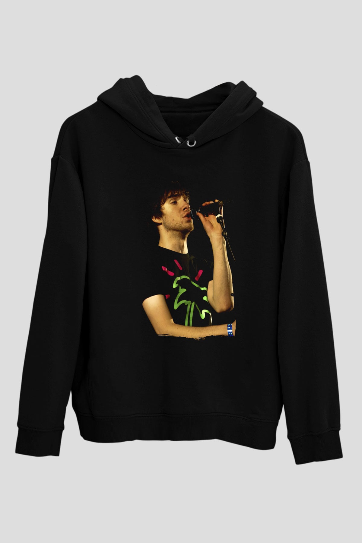 Calvin Harris Siyah Unisex Kapüşonlu Sweatshirt