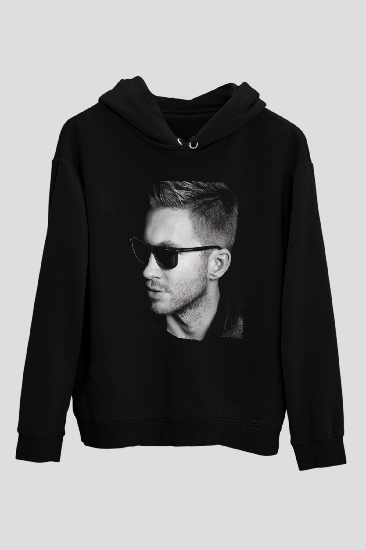 Calvin Harris Siyah Unisex Kapüşonlu Sweatshirt