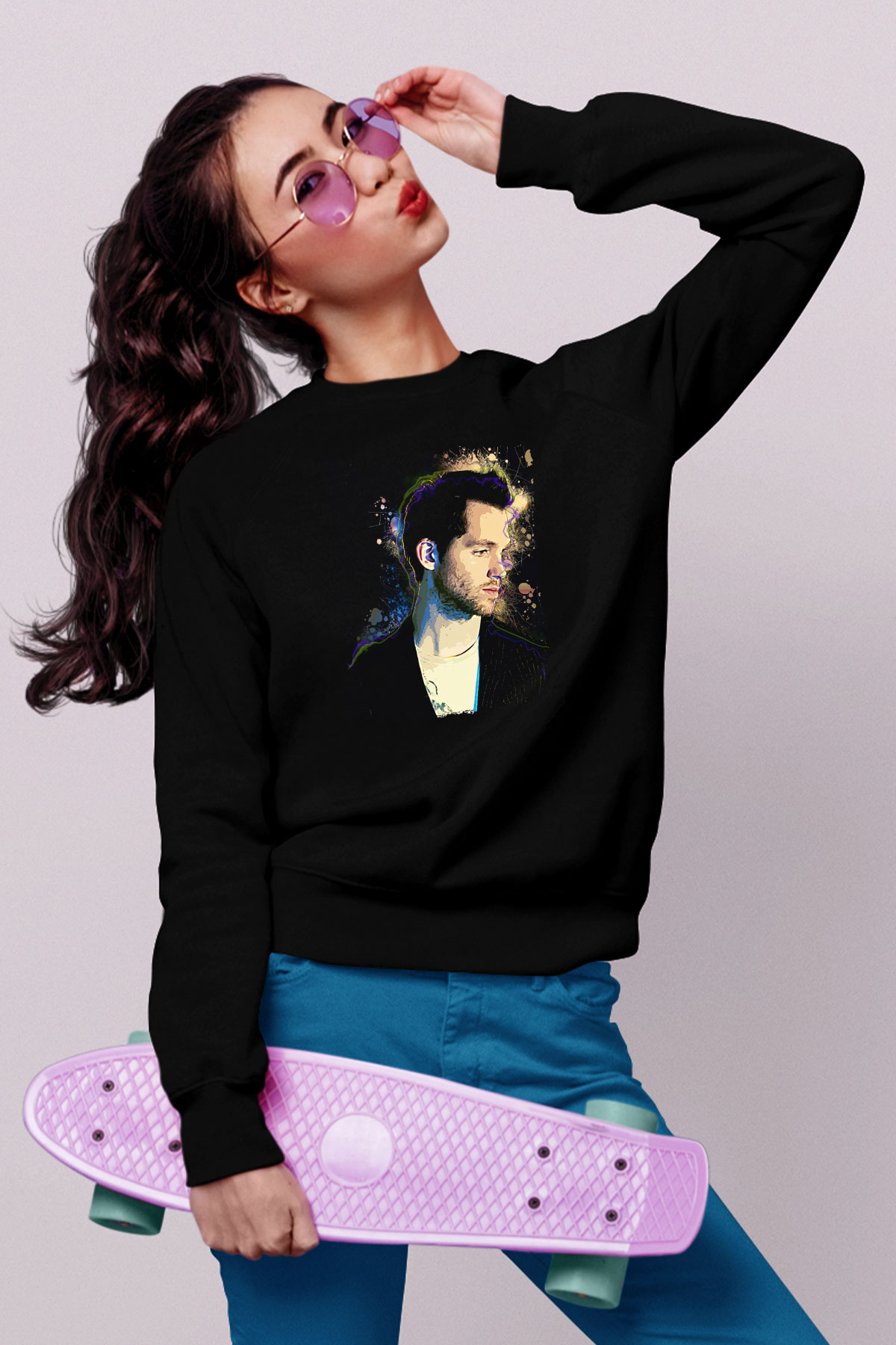 Calvin Harris Siyah Unisex Sweatshirt