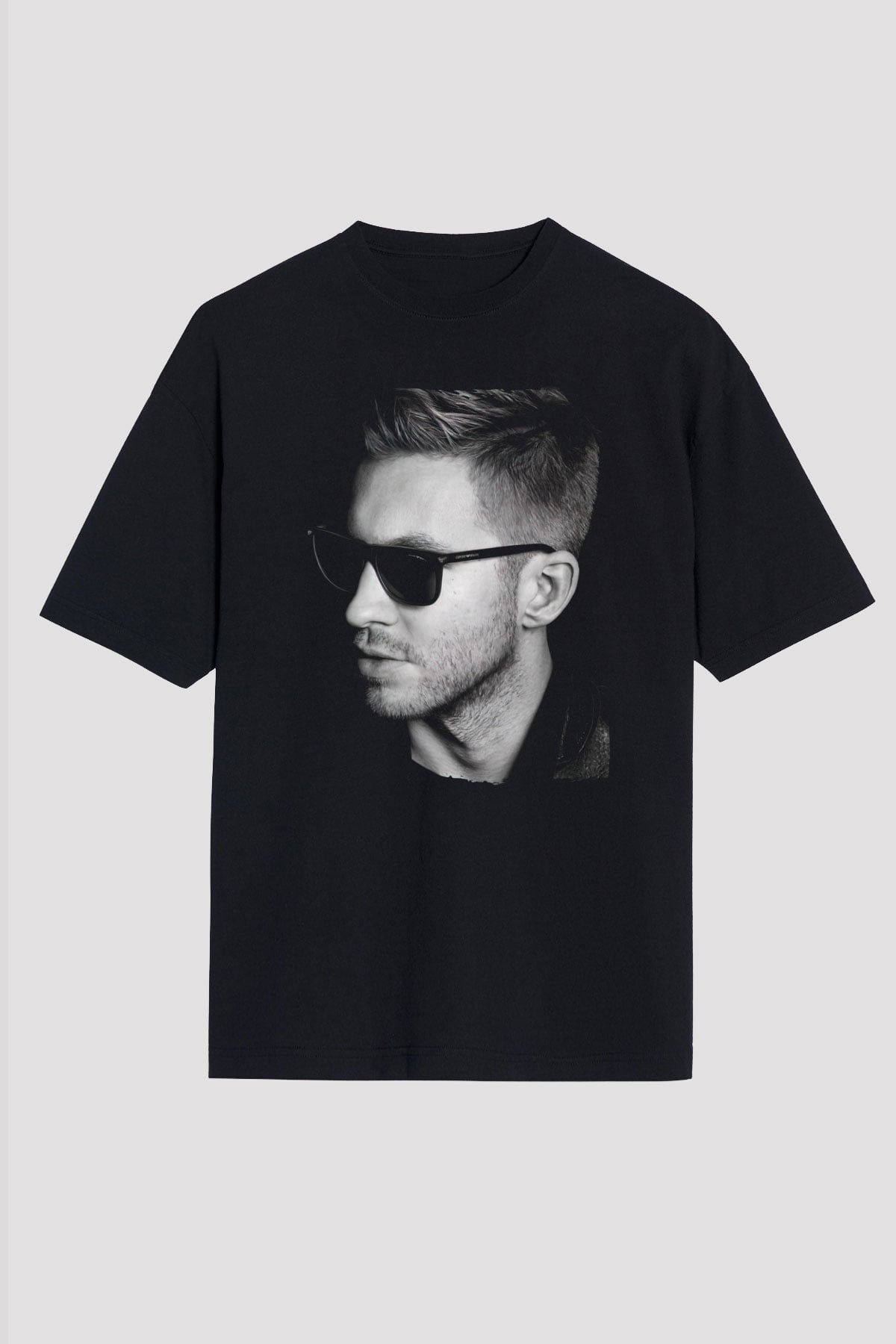 Calvin Harris Siyah Oversize Tişört Oversize T-shirt - TişörtFabrikası