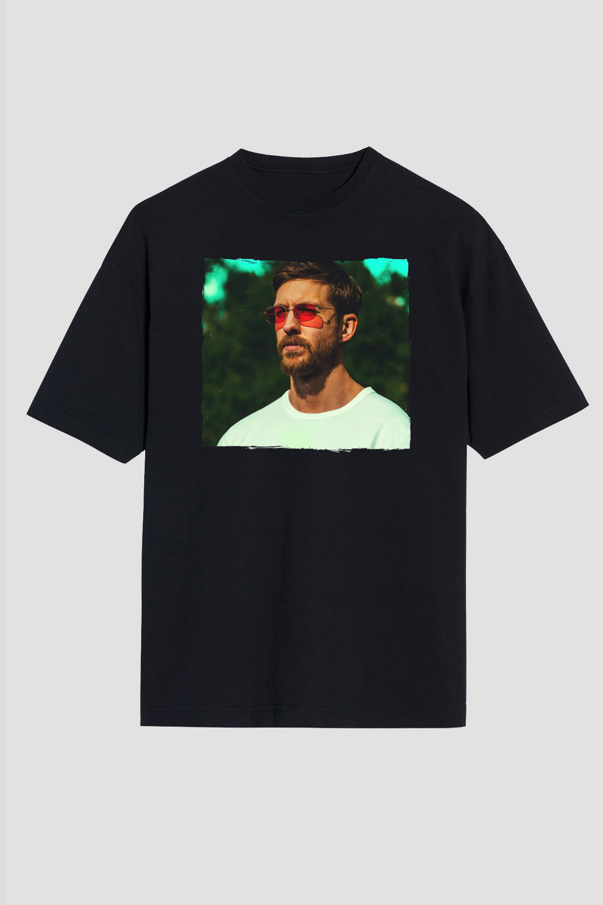 Calvin Harris Siyah Oversize Tişört Oversize T-shirt - TişörtFabrikası