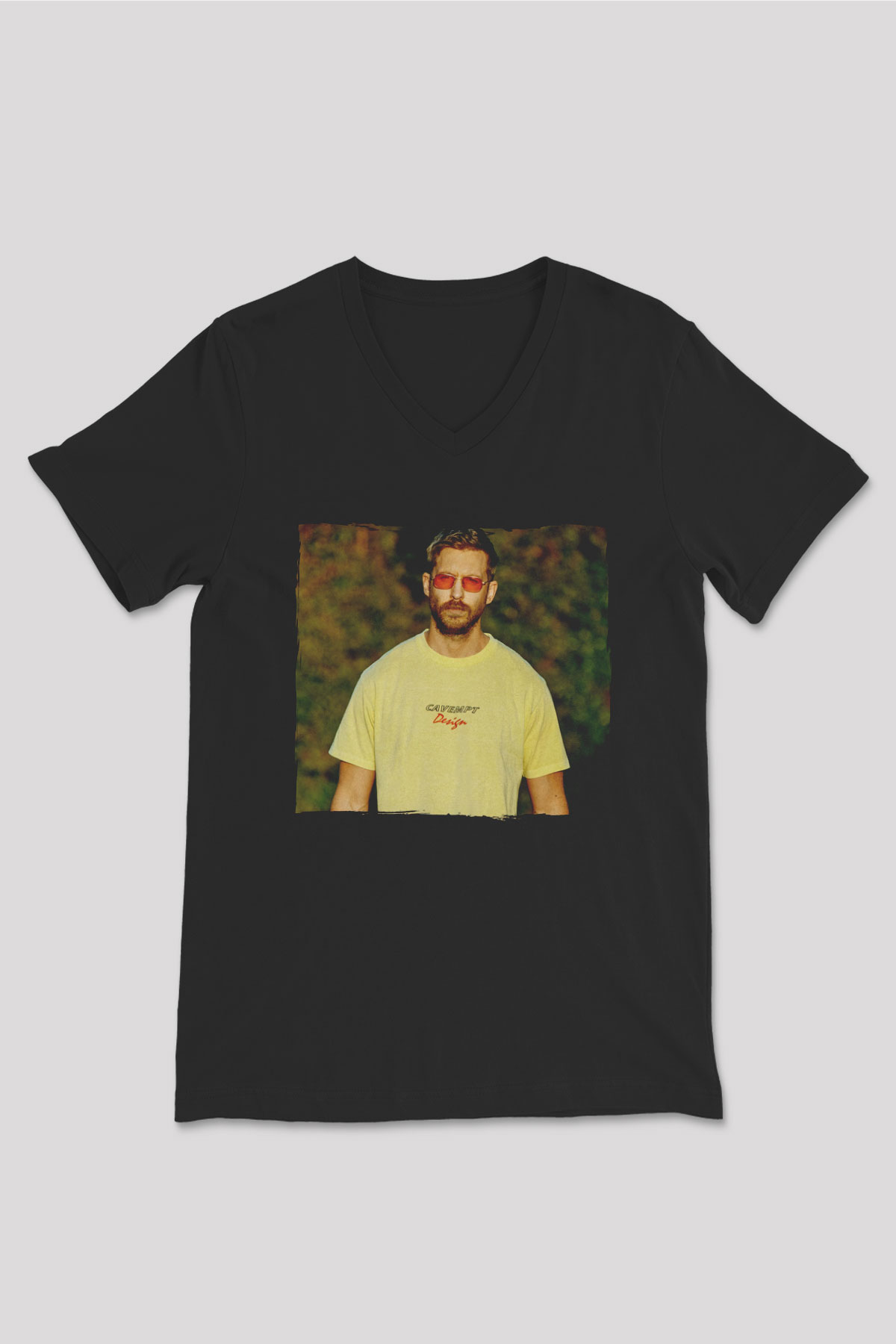Calvin Harris Siyah Unisex V Yaka Tişört