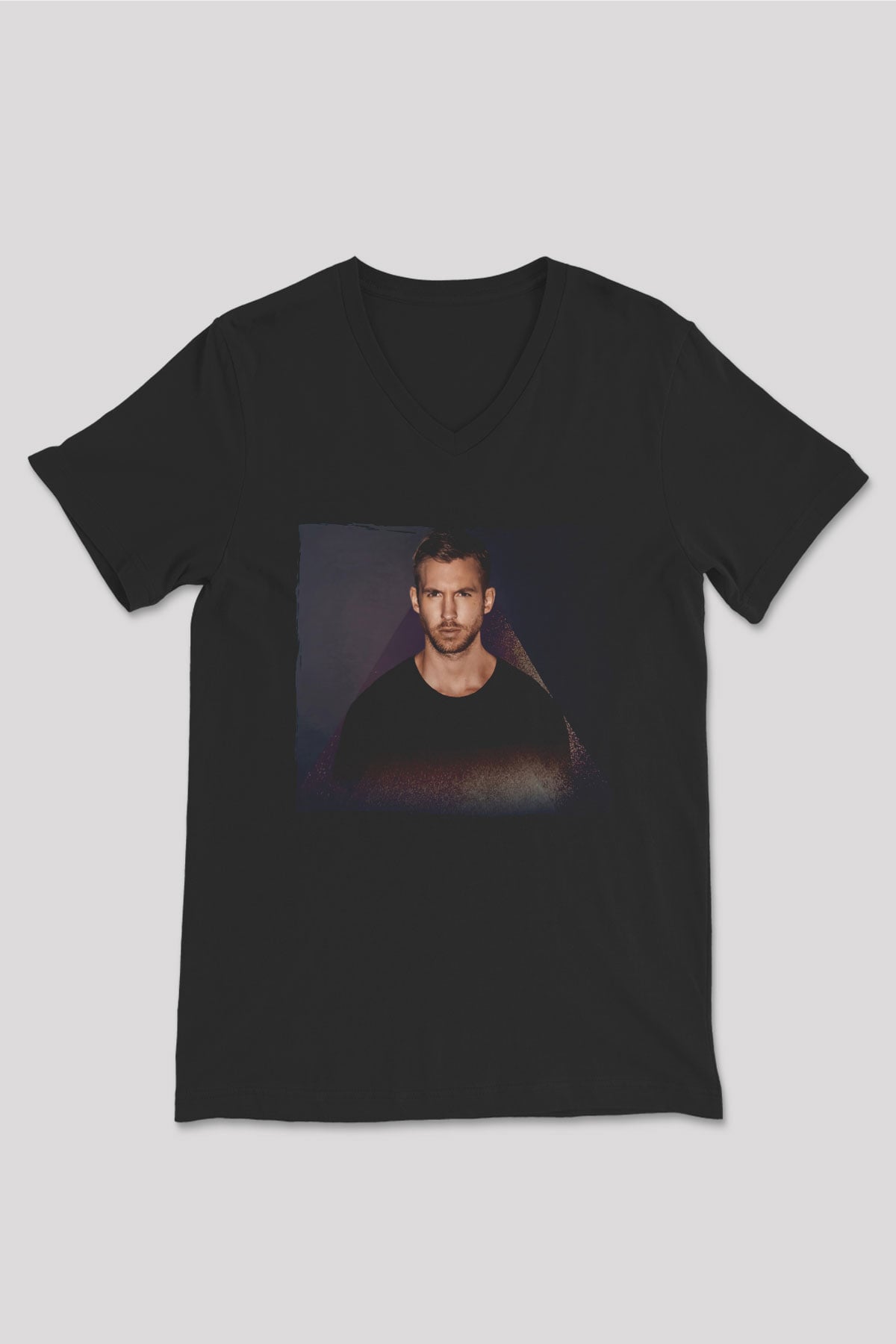 Calvin Harris Siyah Unisex V Yaka Tişört