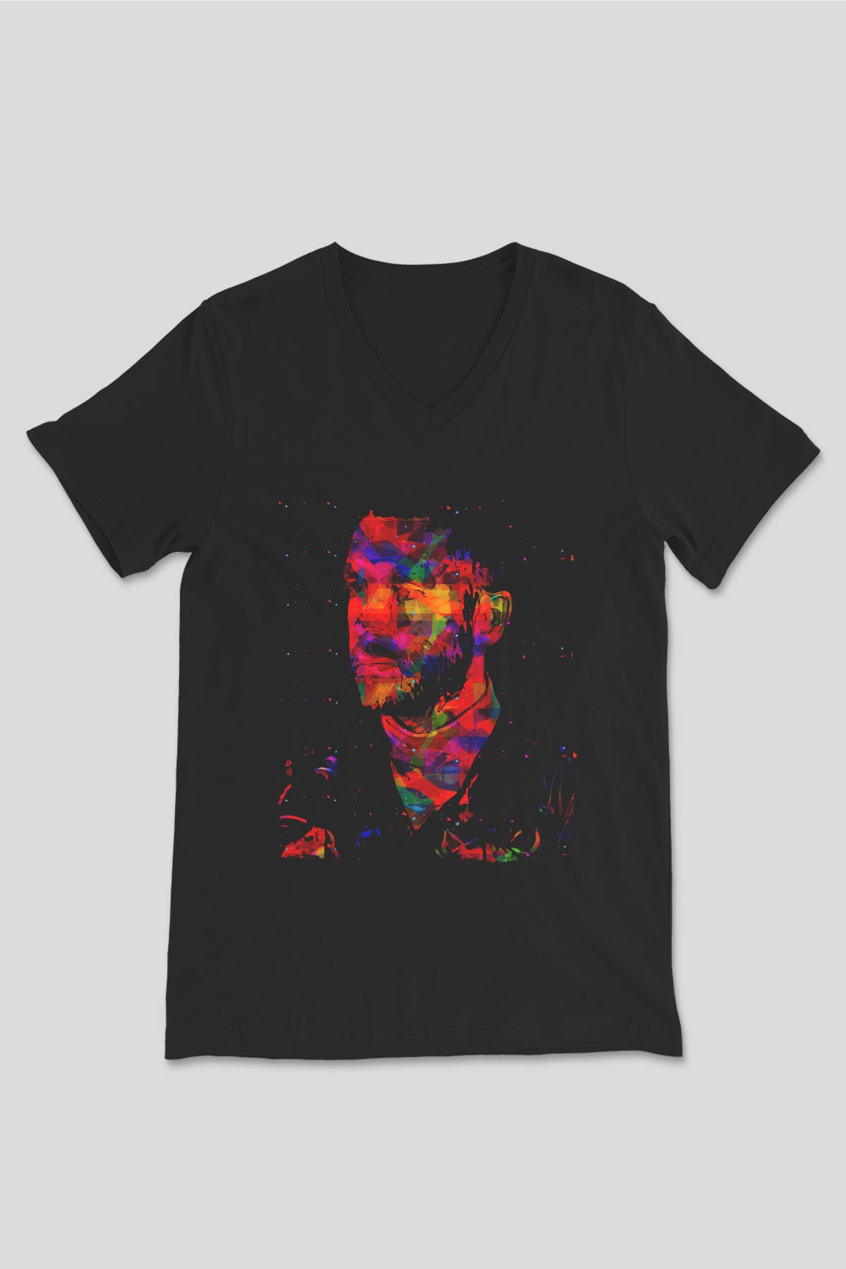 Calvin Harris Siyah Unisex V Yaka Tişört