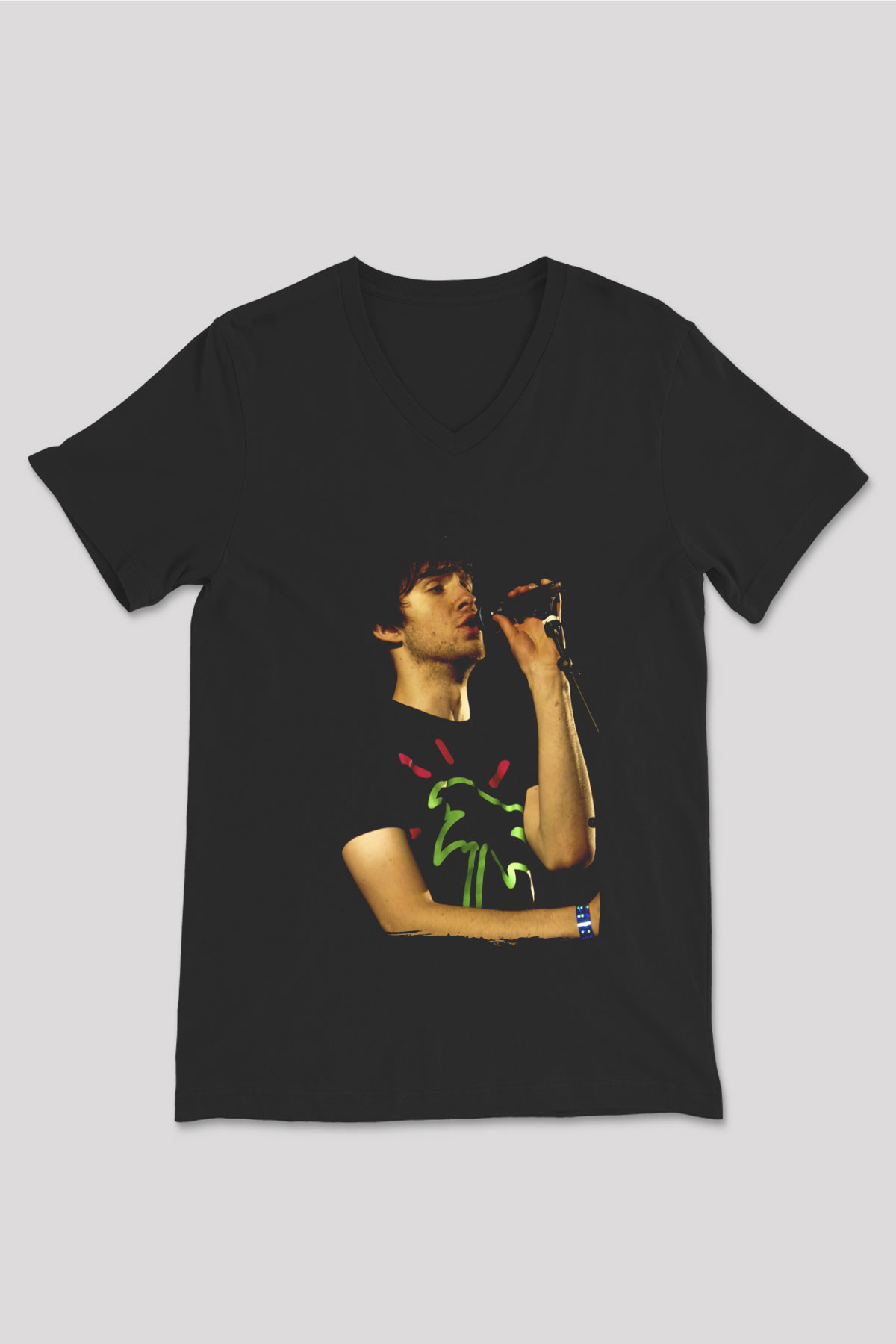 Calvin Harris Siyah Unisex V Yaka Tişört