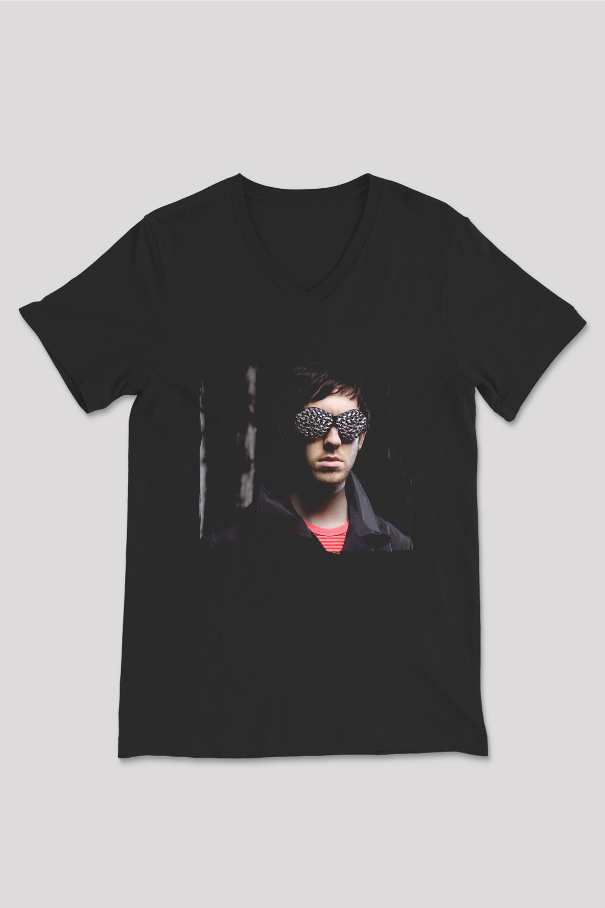Calvin Harris Siyah Unisex V Yaka Tişört