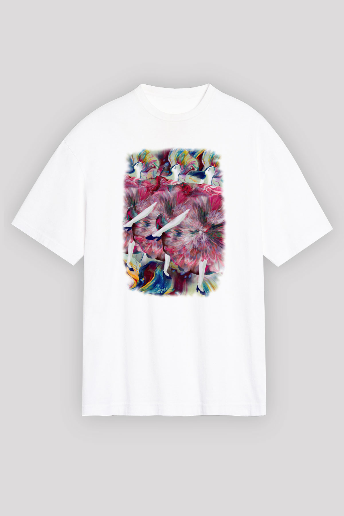 Cancan Beyaz Oversize Tişört Oversize T-shirt - TişörtFabrikası