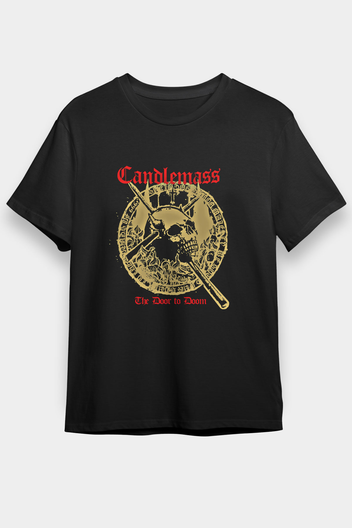 Candlemass Baskılı Unisex Siyah Tişört