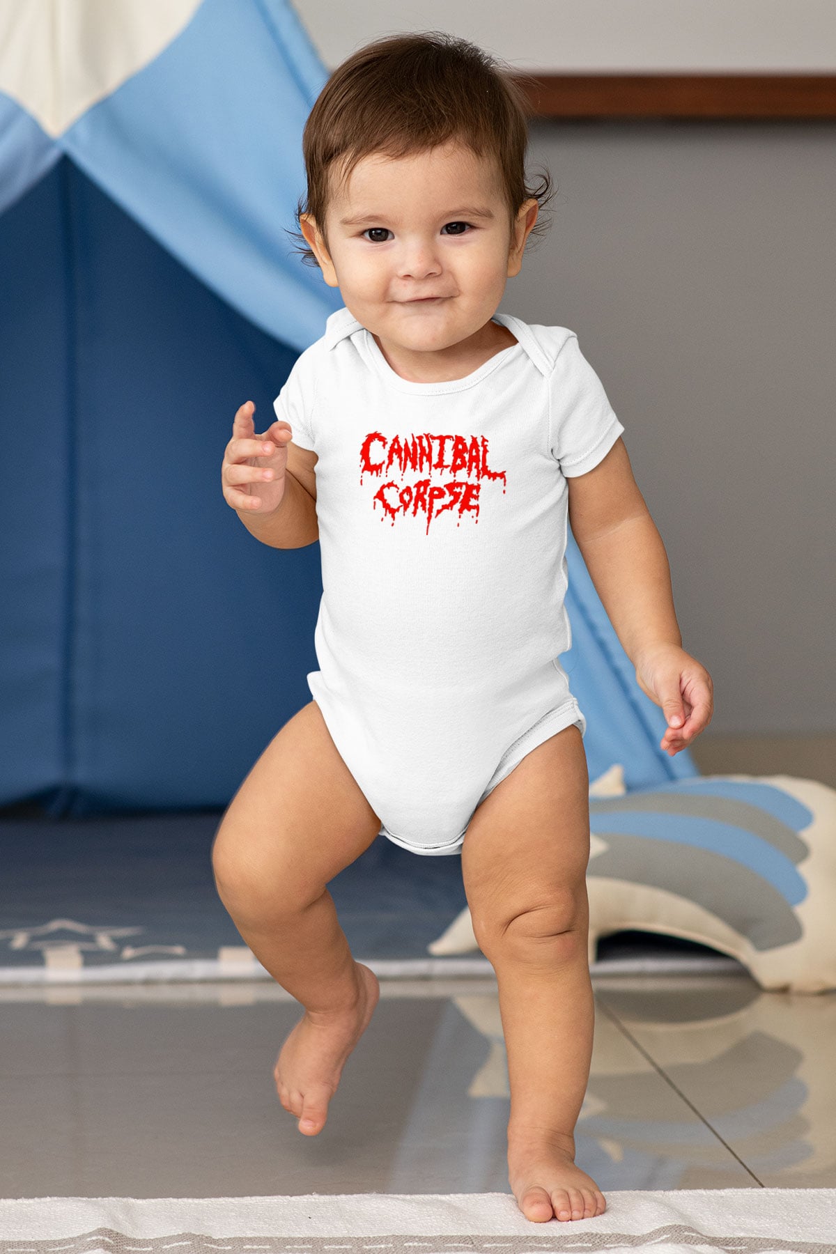Cannibal Corpse Baskılı Beyaz Unisex Bebek Body - Zıbın