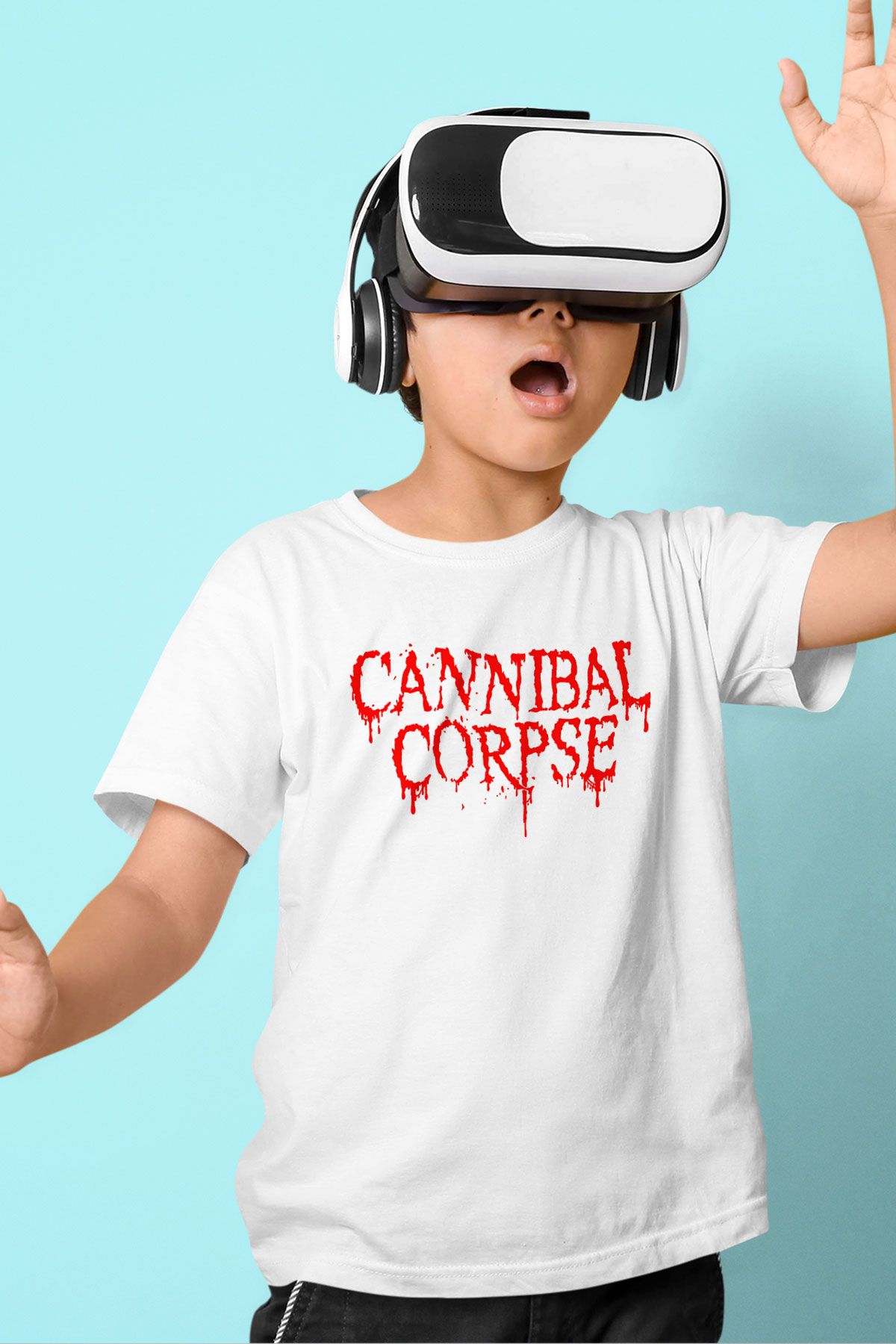 Cannibal Corpse Baskılı Beyaz Unisex Çocuk Tişört