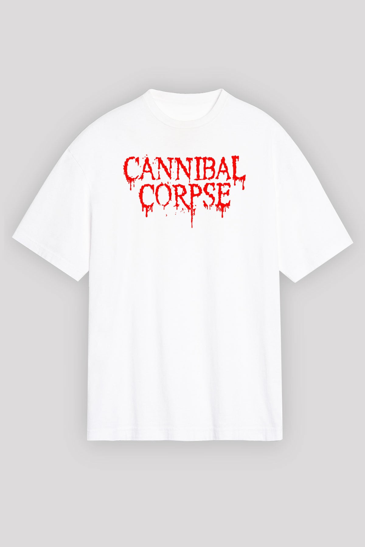 Cannibal Corpse Beyaz Unisex Oversize Tişört T-Shirt